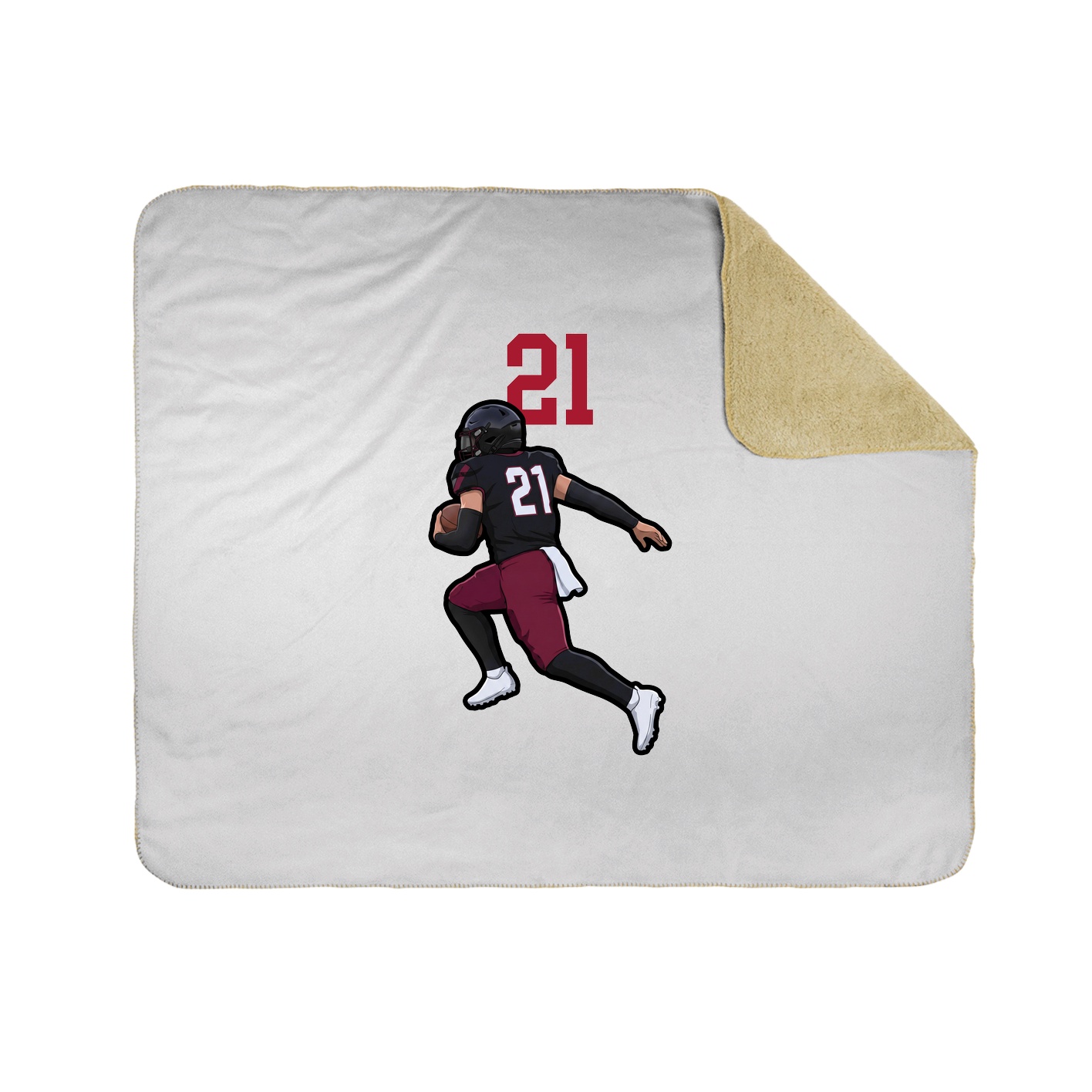Throw Blanket — Number Top in White