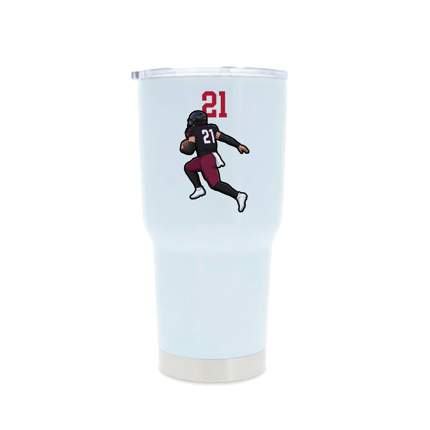 30oz Stainless Steel Tumbler — Number Top in White