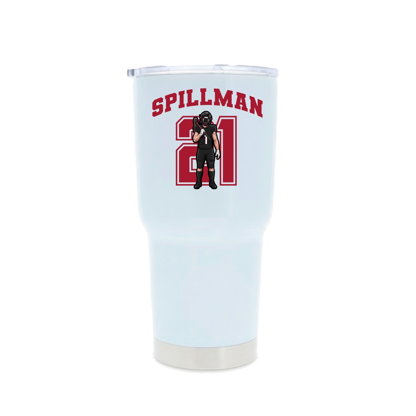 30oz Stainless Steel Tumbler — Number in White