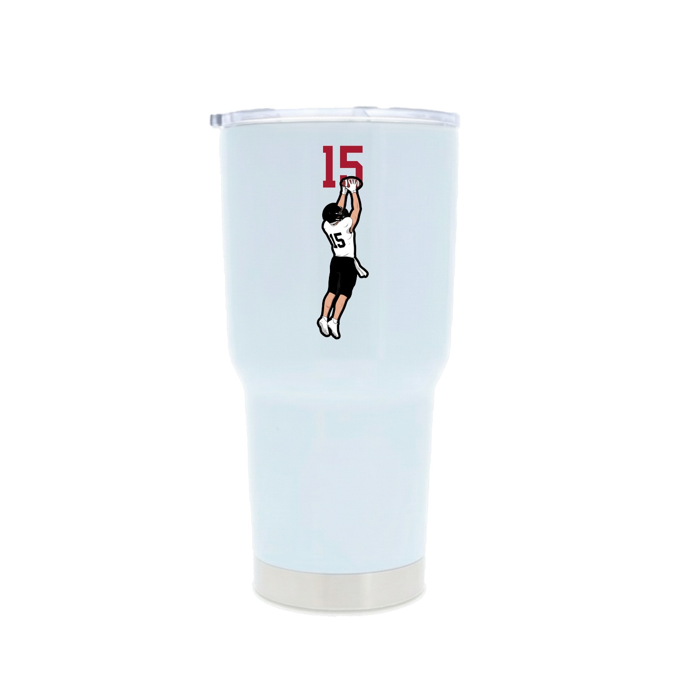 30oz Stainless Steel Tumbler — Number Top in White