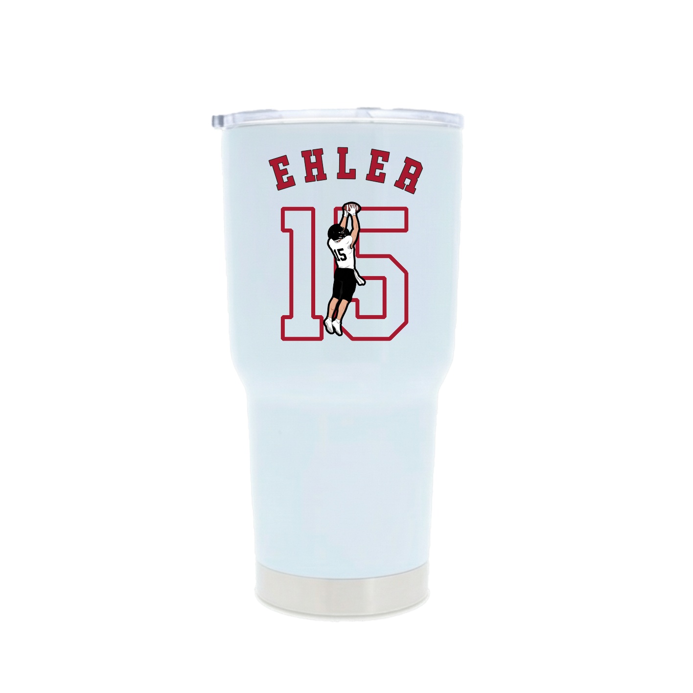 30oz Stainless Steel Tumbler — Shirsey Arch in White