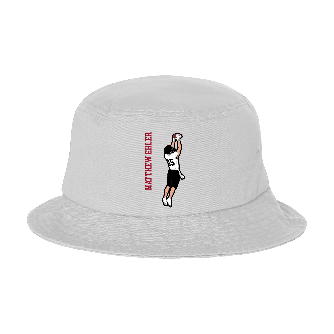 Bucket Cap — Name Vertical in White