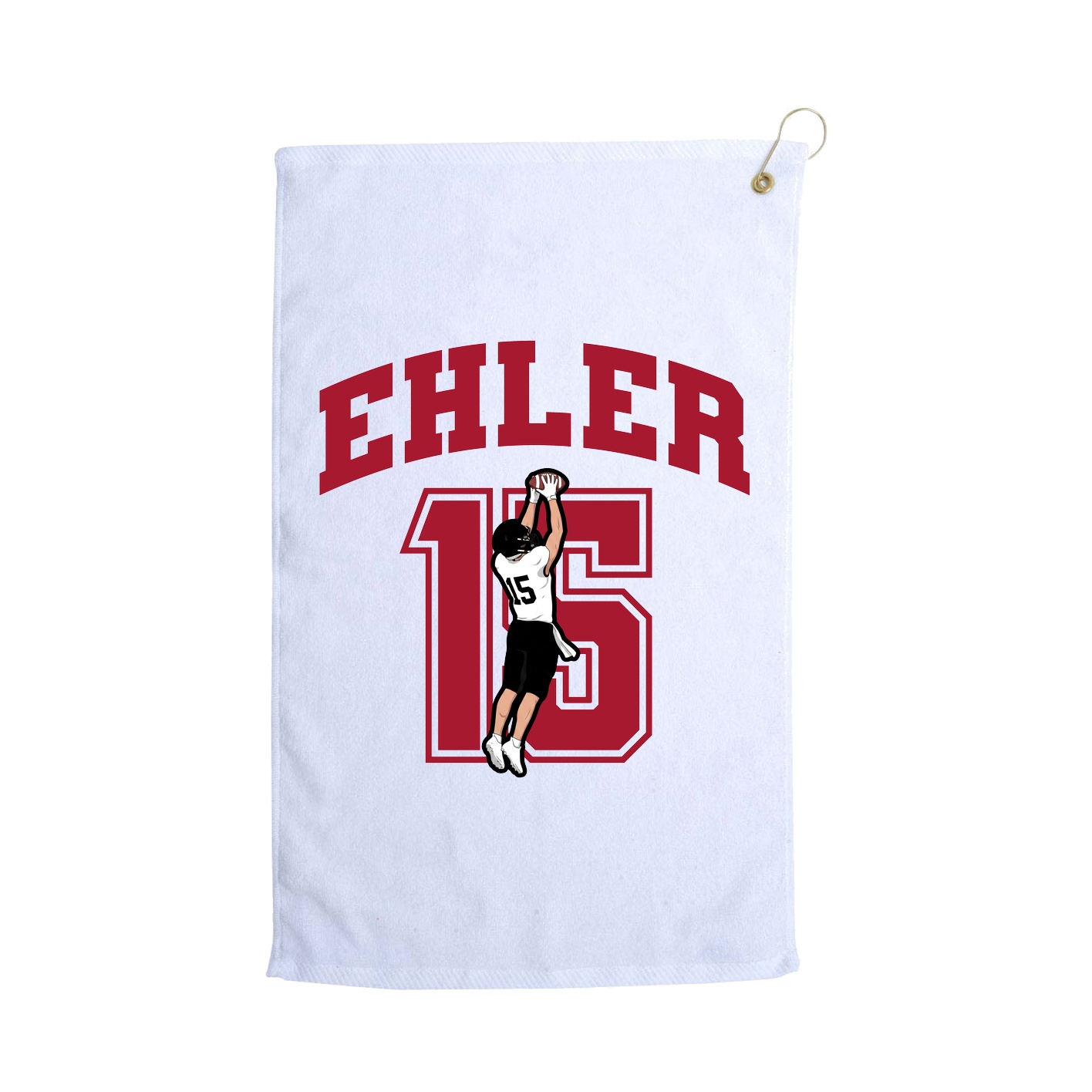 Golf Towel — Number in White