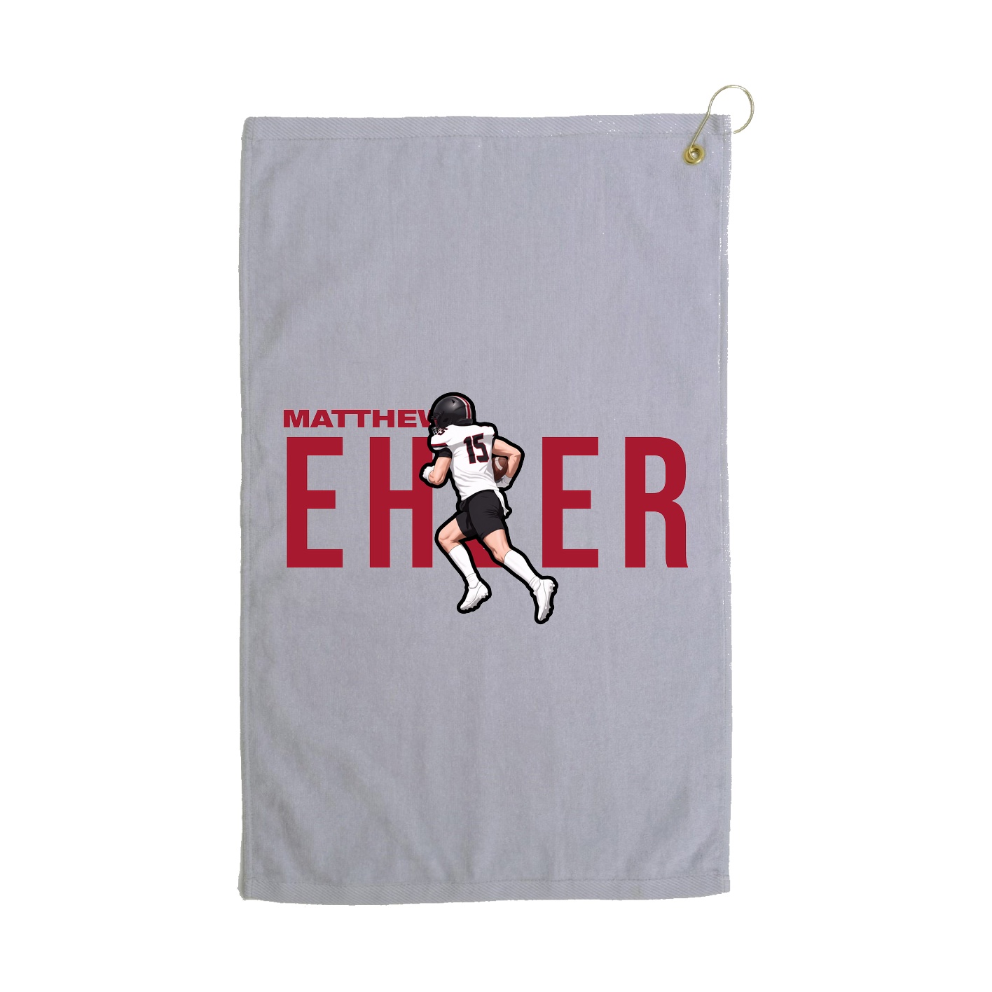 Golf Towel — Player Name in Grey