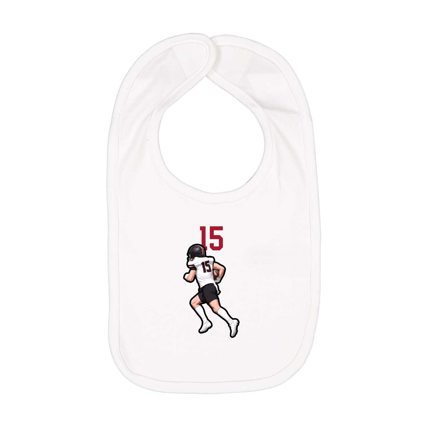 Infant Bib — Number Top in White