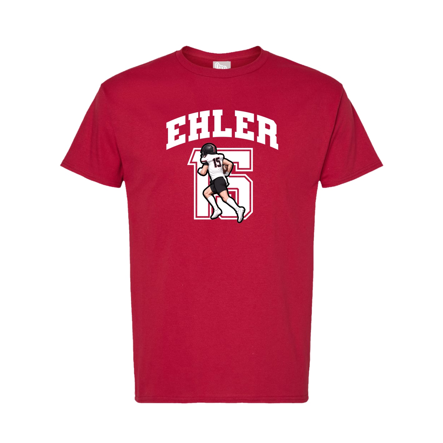 Tee — Number in Crimson