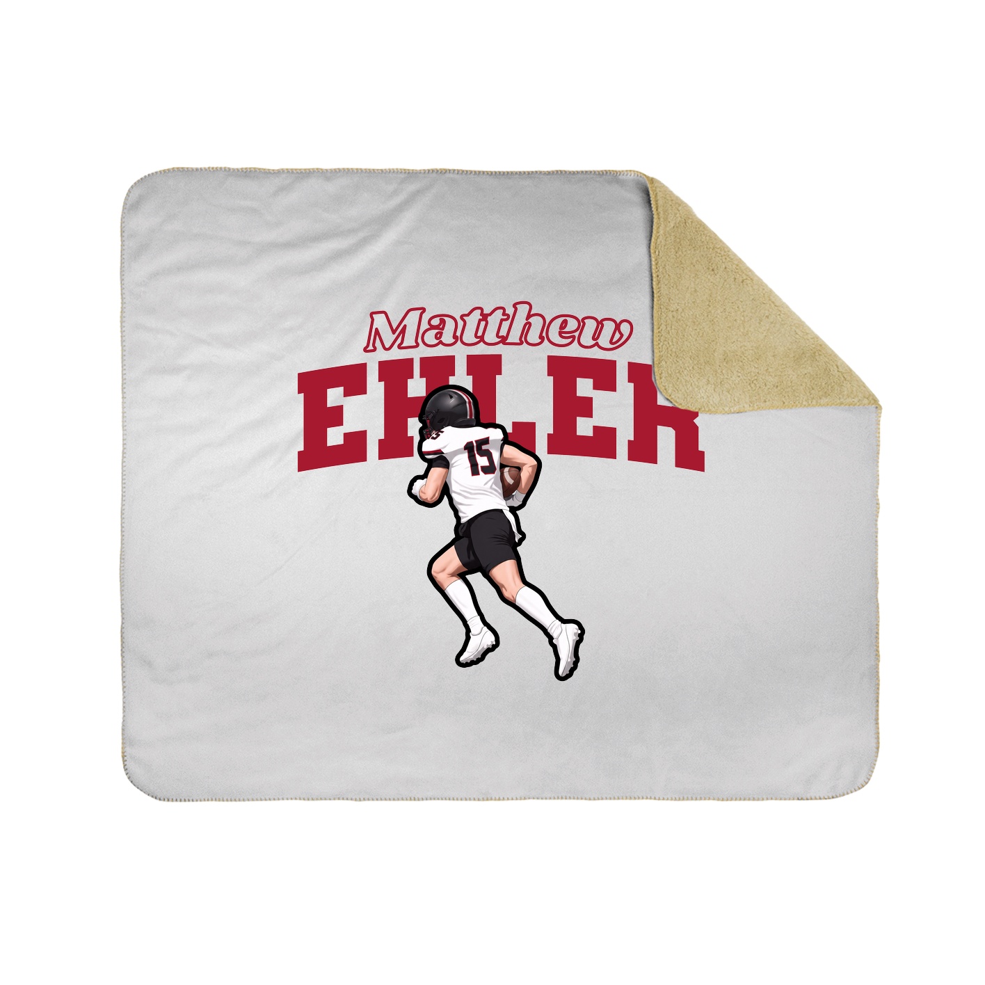 Throw Blanket — Name Arch in White