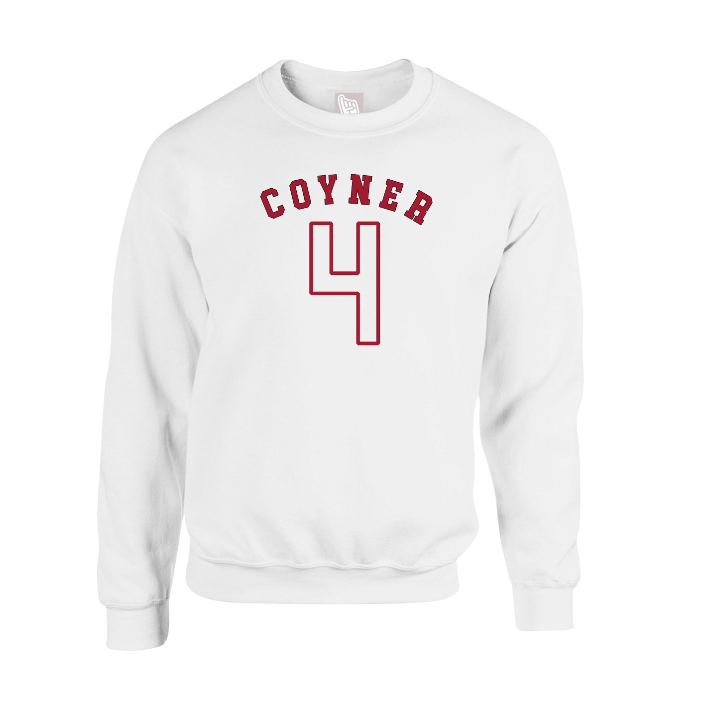 Fleece Crew — Shirsey Arch in White