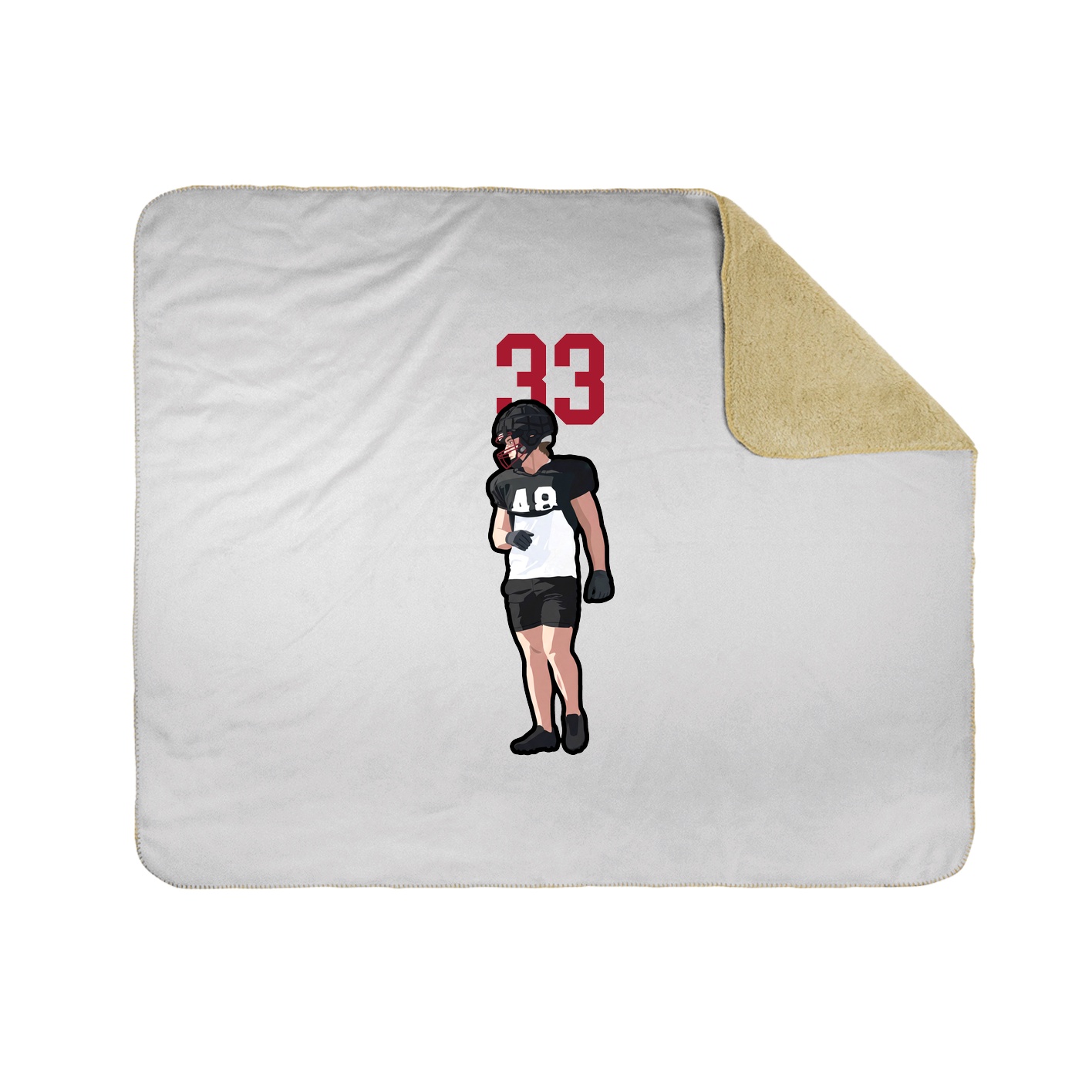 Throw Blanket — Number Top in White