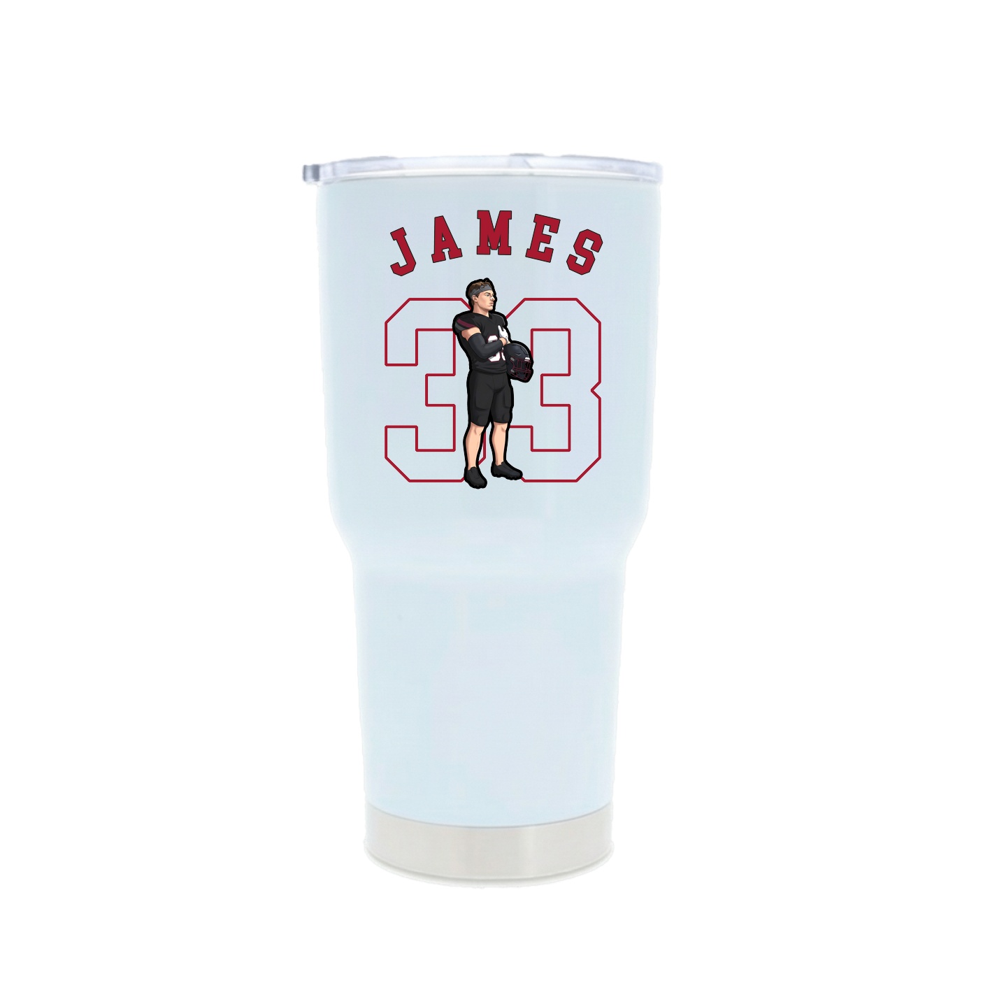 30oz Stainless Steel Tumbler — Shirsey Arch in White