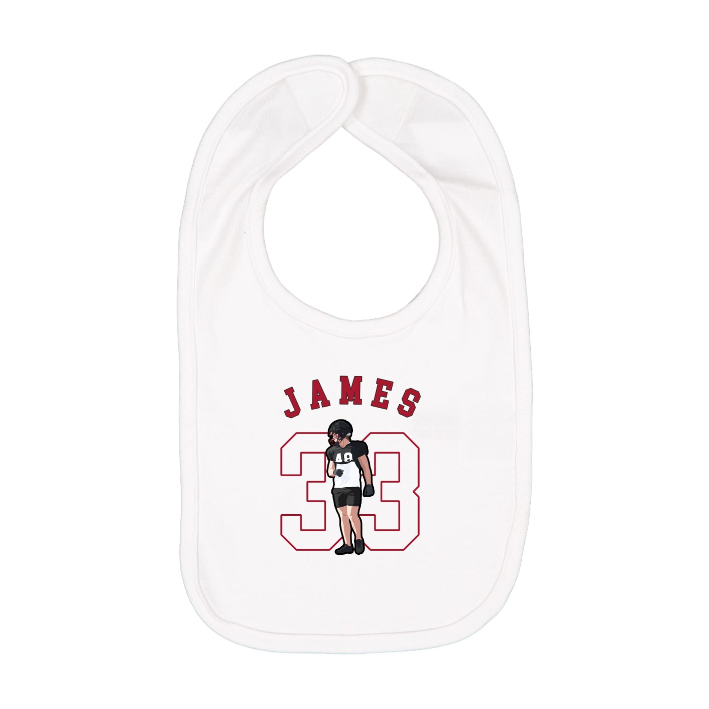 Infant Bib — Shirsey Arch in White