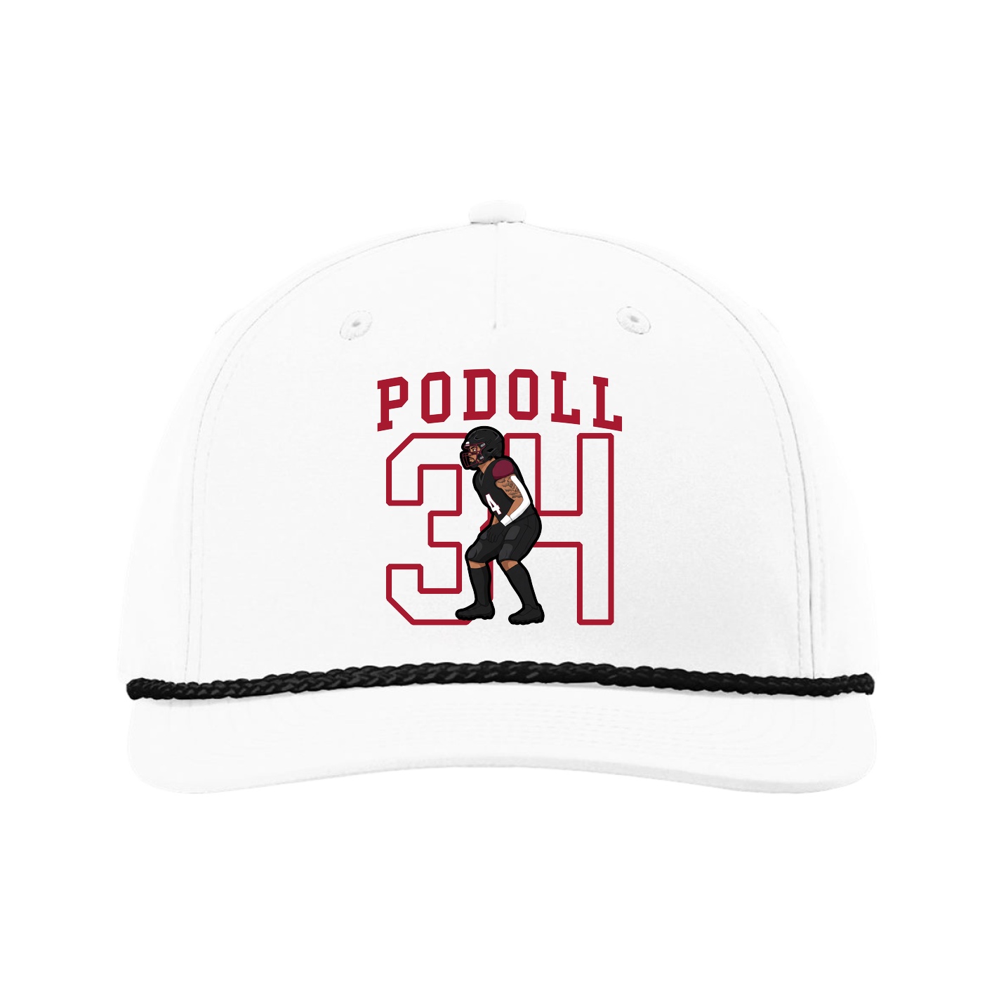 Five-Panel Classic Rope Cap — Shirsey in White
