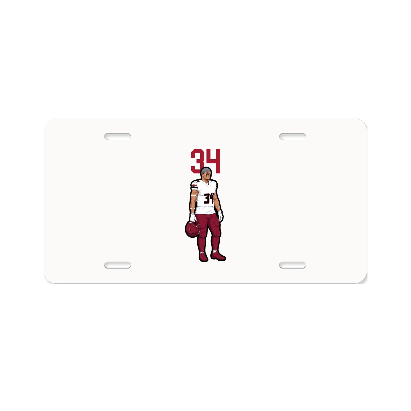 License Plate — Number Top in Classic