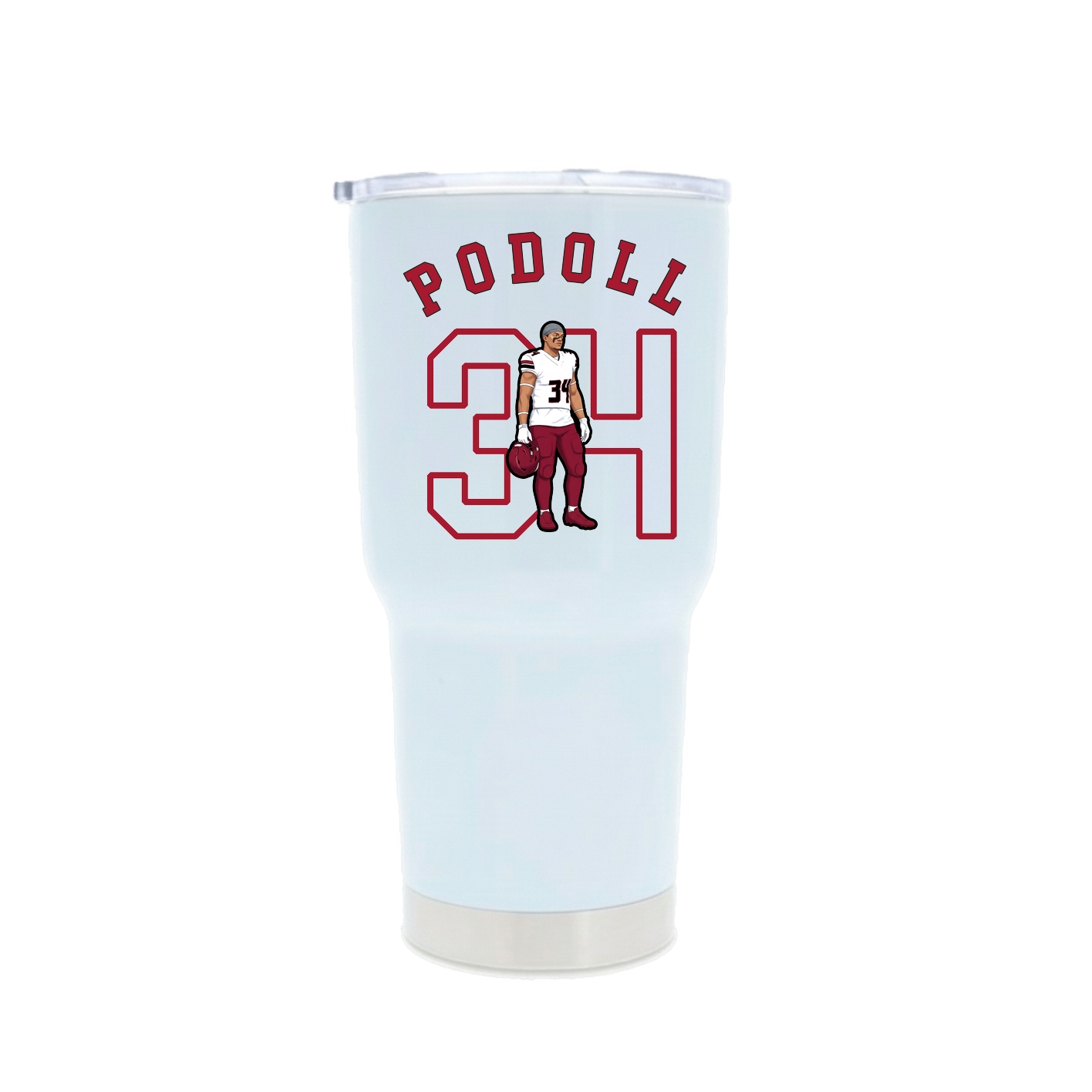 30oz Stainless Steel Tumbler — Shirsey Arch in White