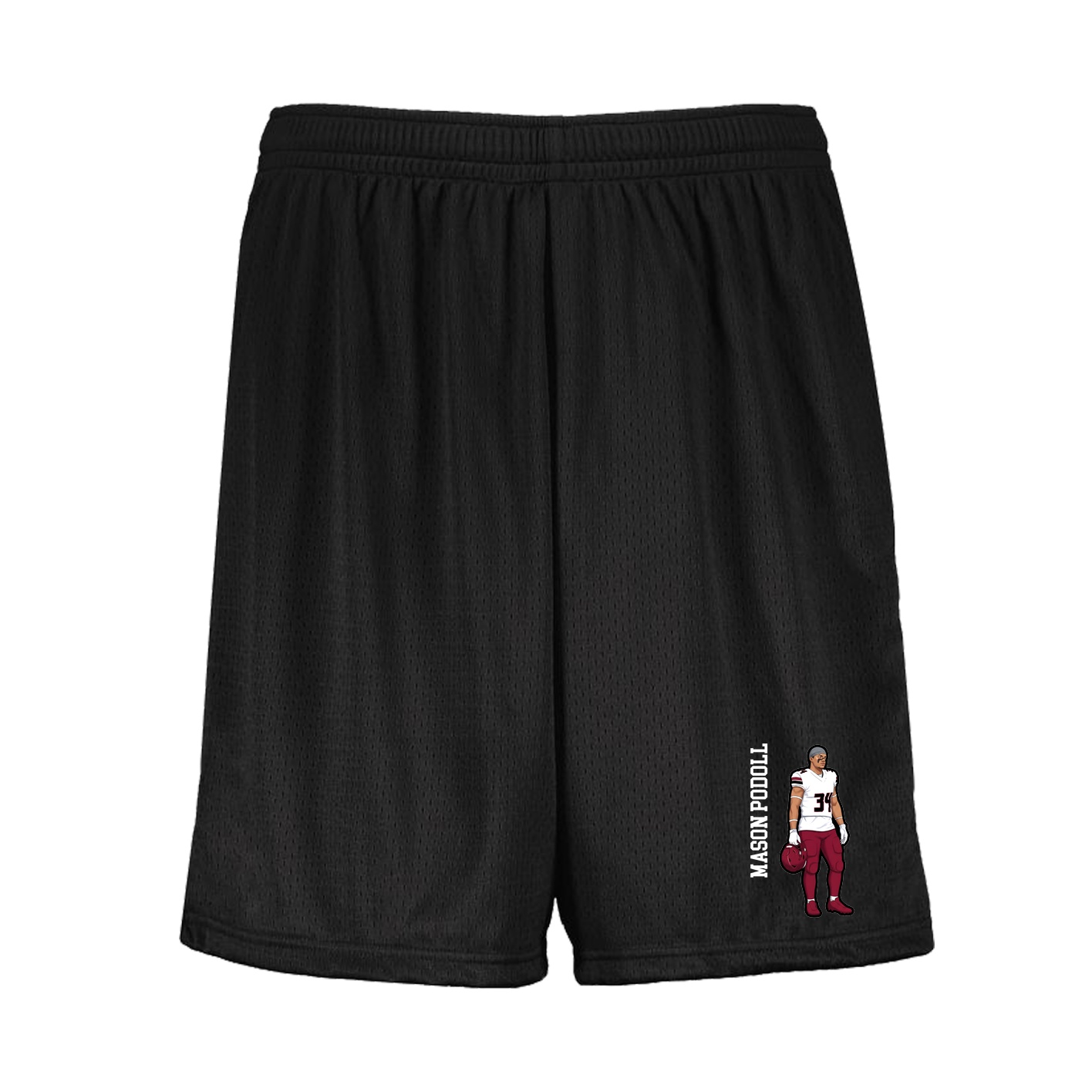 Shorts — Name Vertical in Black