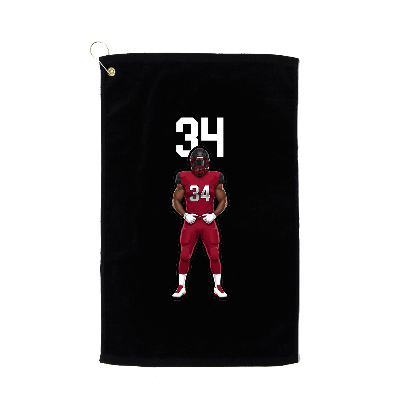 Golf Towel — Number Top in Black
