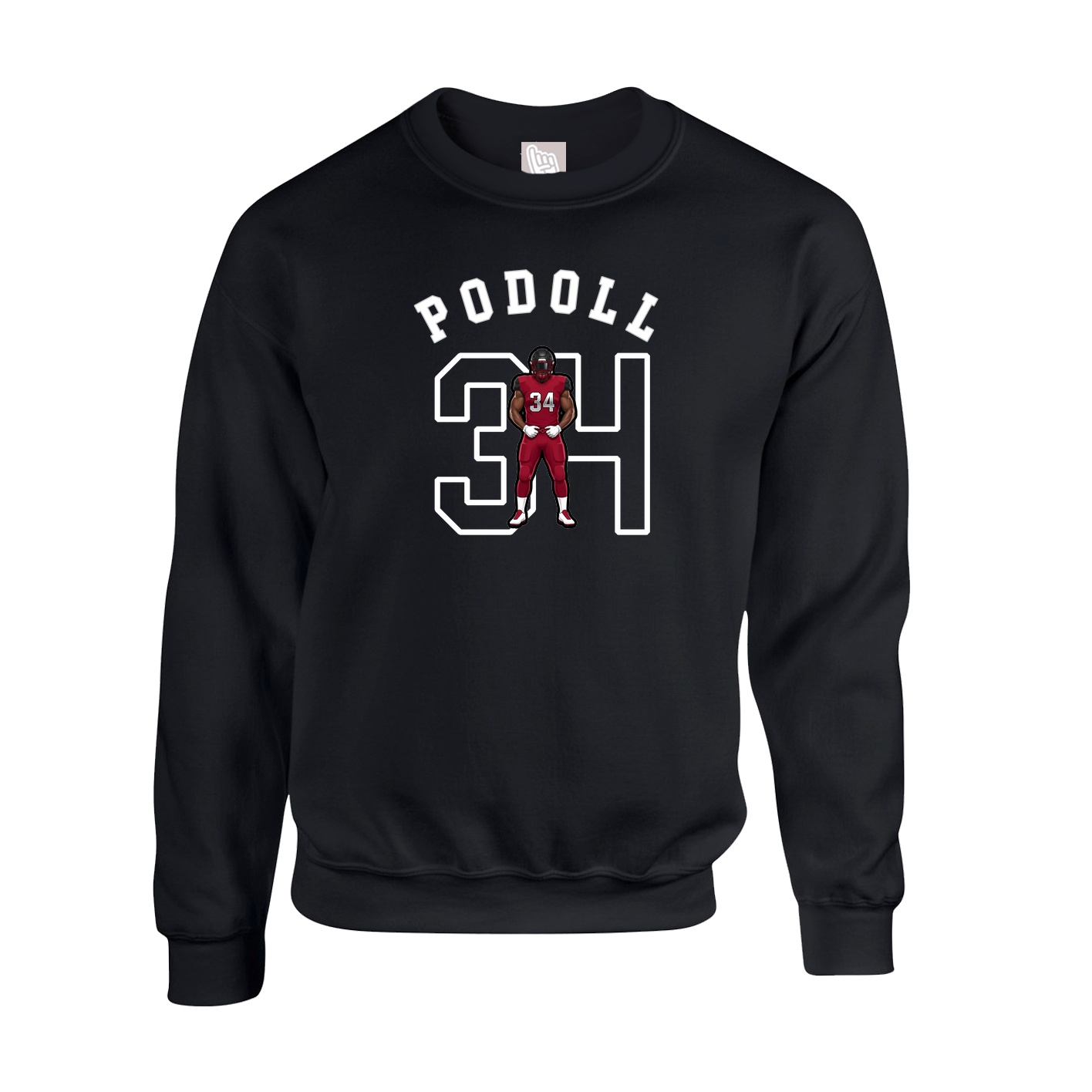 Fleece Crew — Shirsey Arch in Black