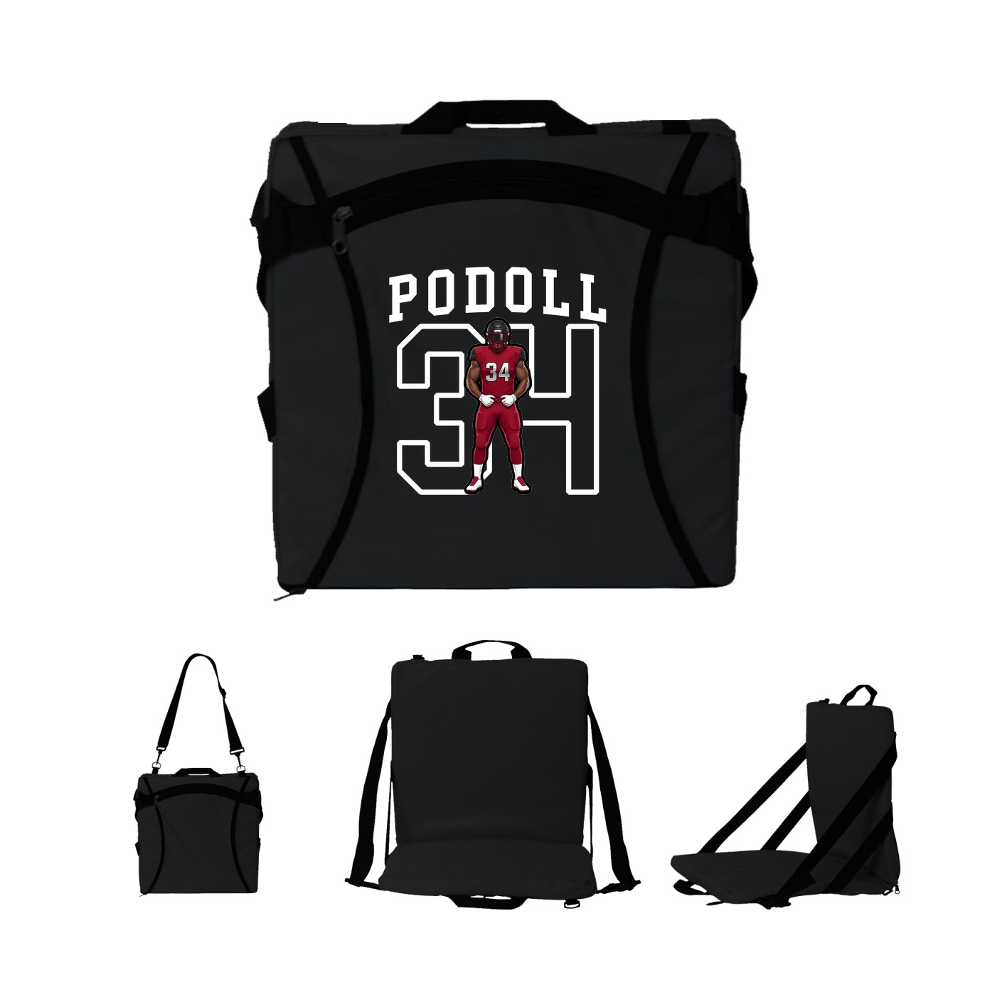 Folding Stadium Seat — Shirsey in Black