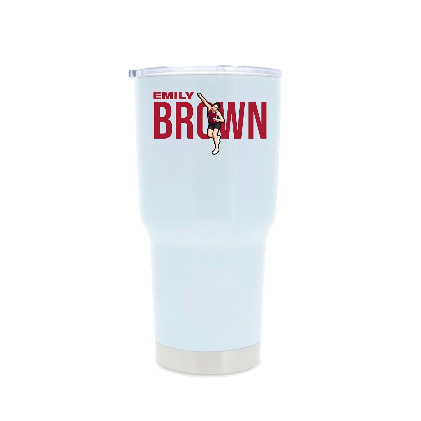 30oz Stainless Steel Tumbler — Player Name in White