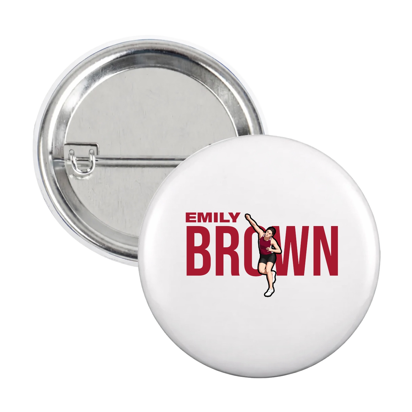 Game Day Button — Player Name in White