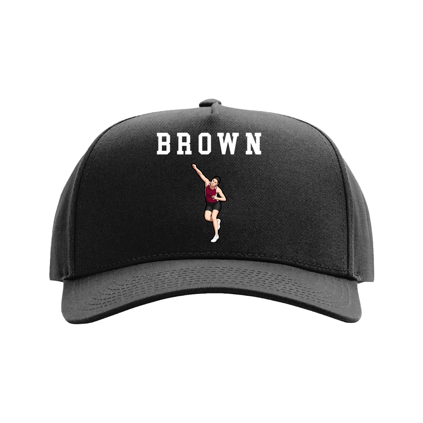 Full Fabric Five-Panel Champ Cap — Shirsey in Black