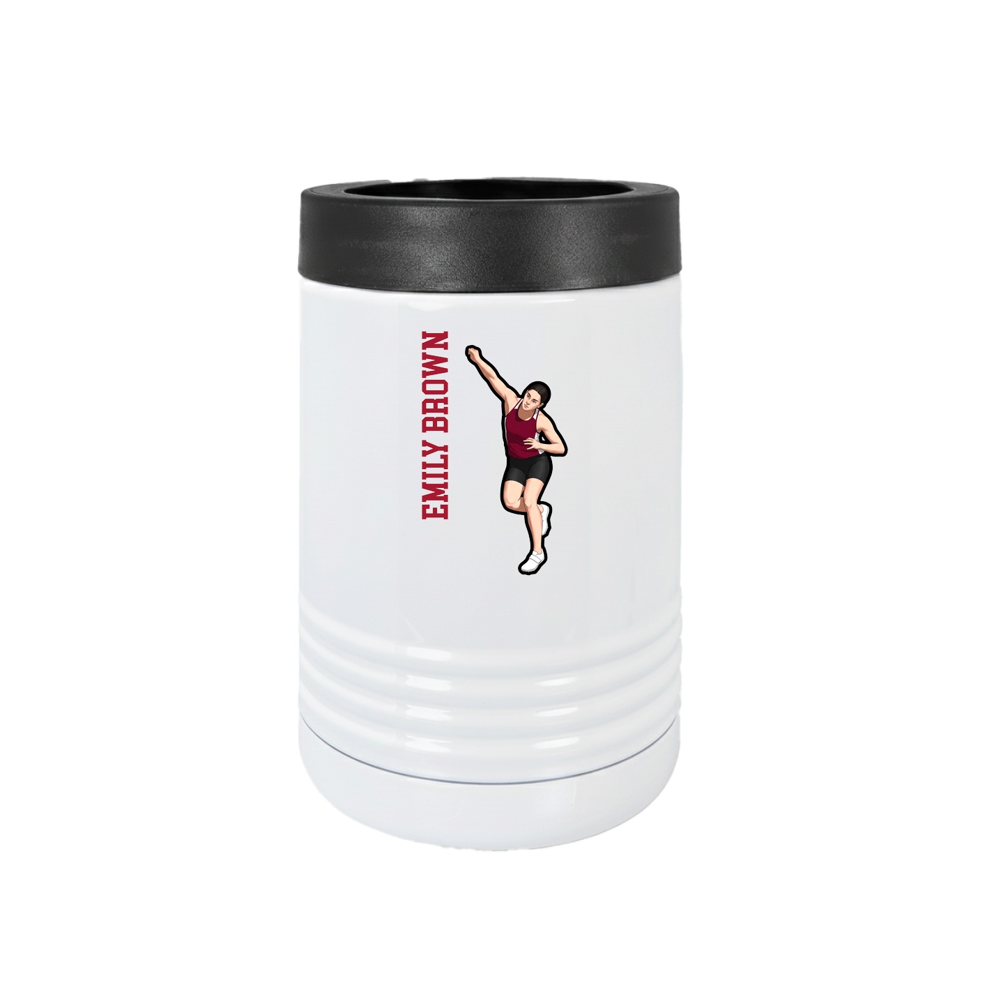 Beverage Holder — Name Vertical in White