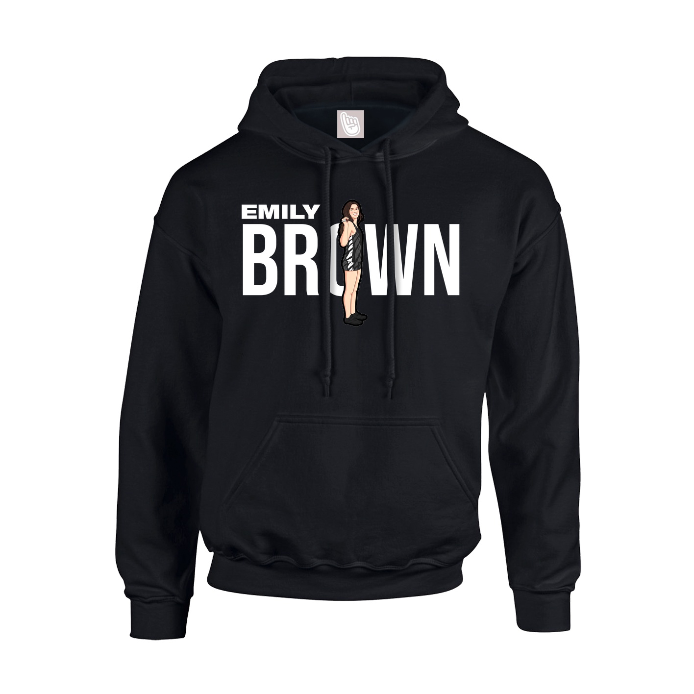 Youth Hoodie — Player Name in Black