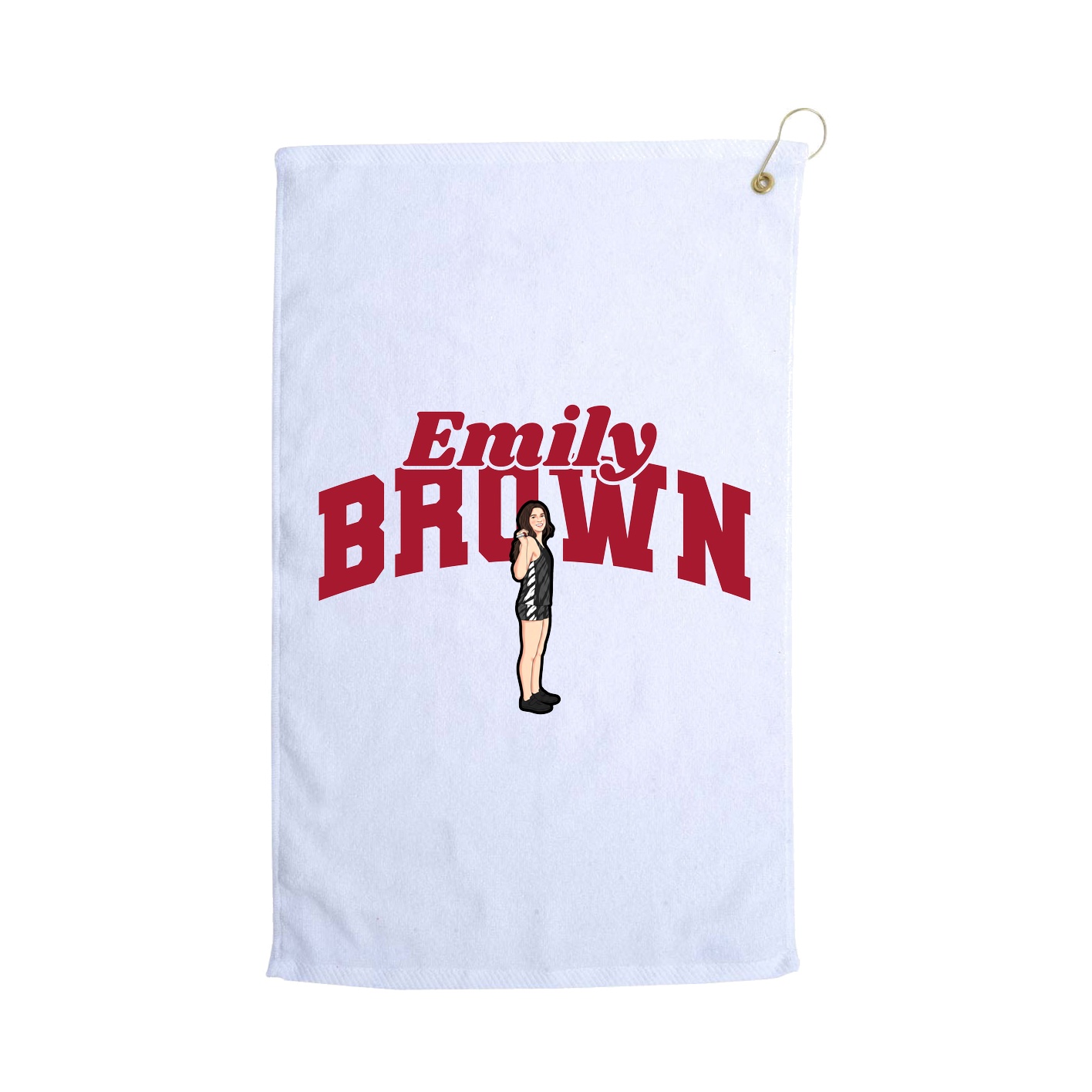 Golf Towel — Signature Arch in White