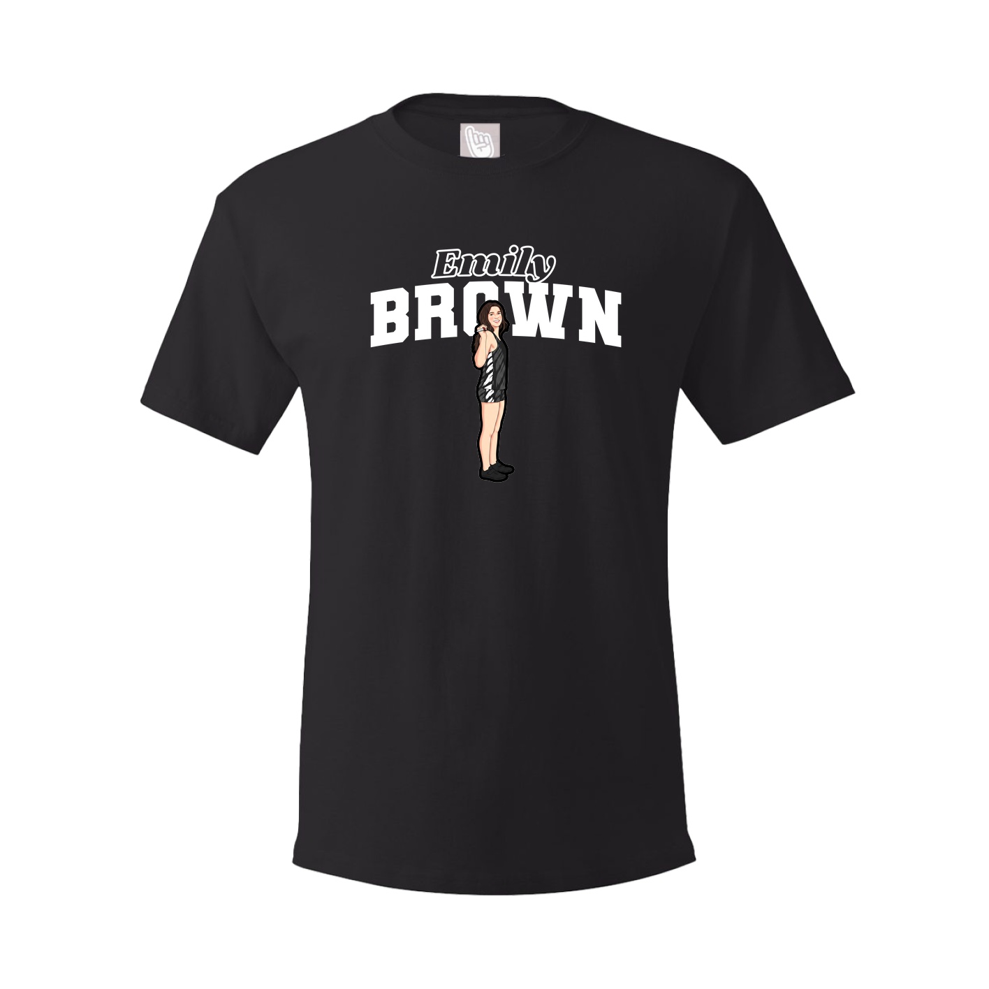 Youth Tee — Name Arch in Black