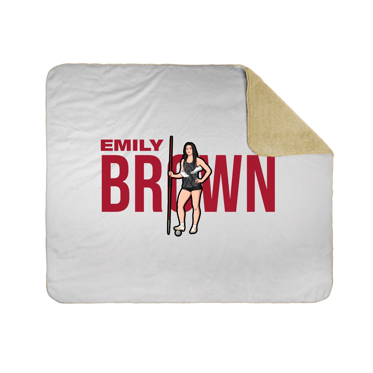 Throw Blanket — Player Name in White