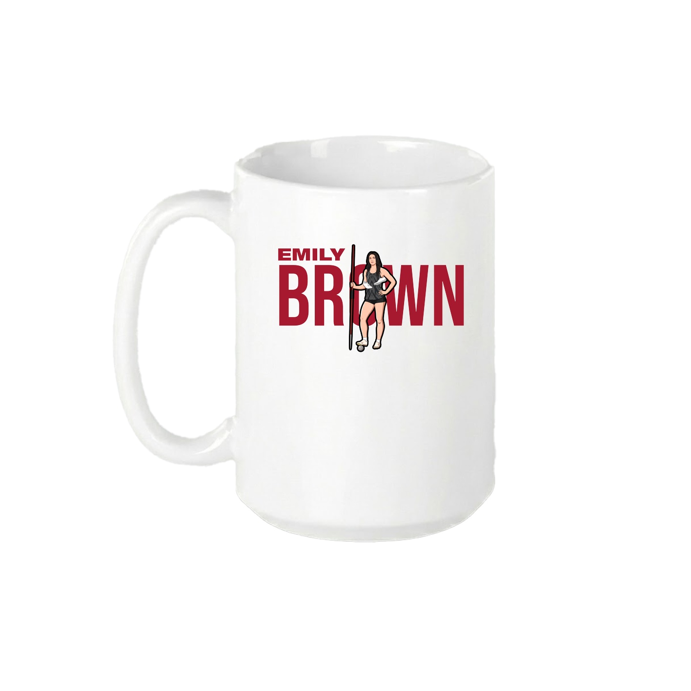 15oz Coffee Mug — Player Name in White