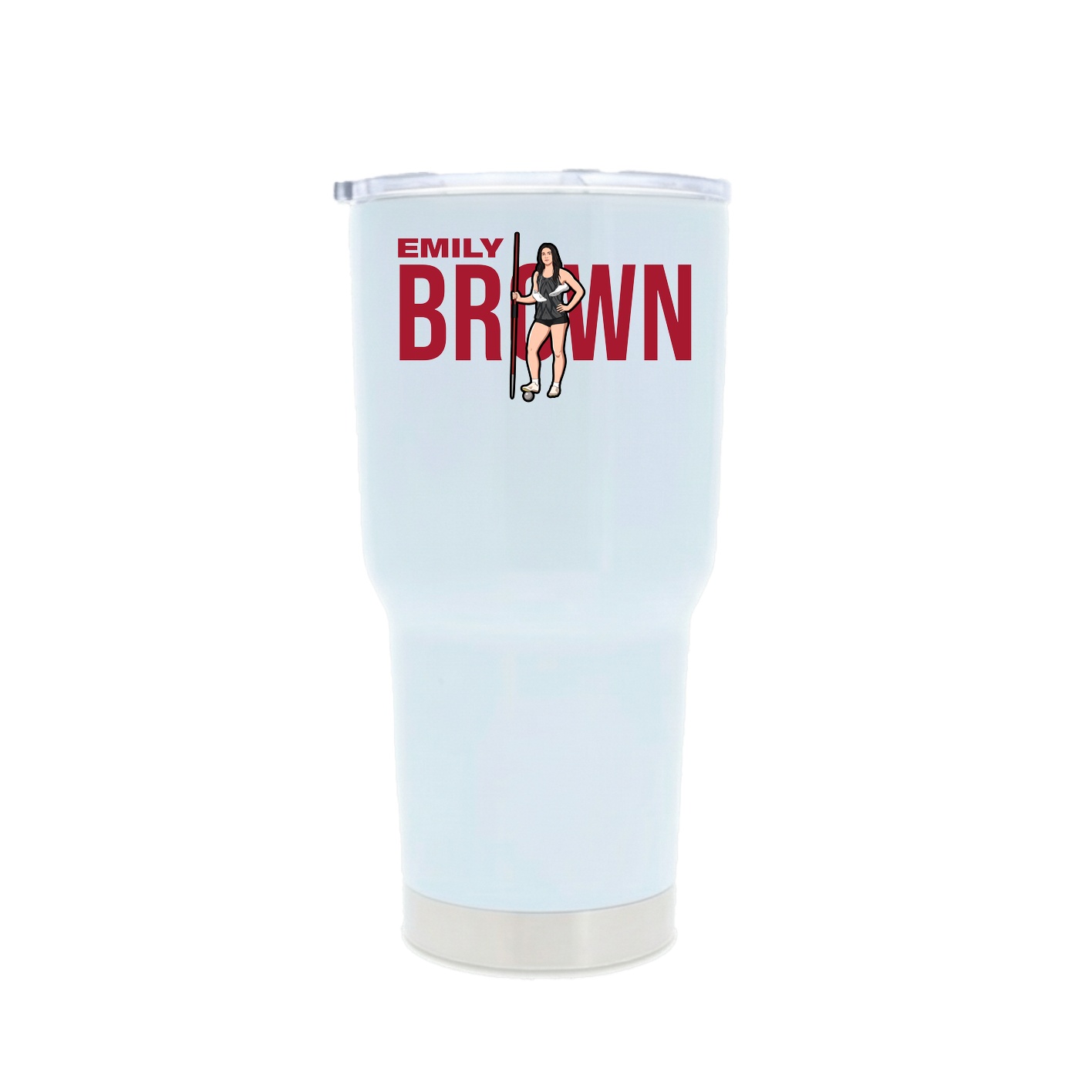 30oz Stainless Steel Tumbler — Player Name in White