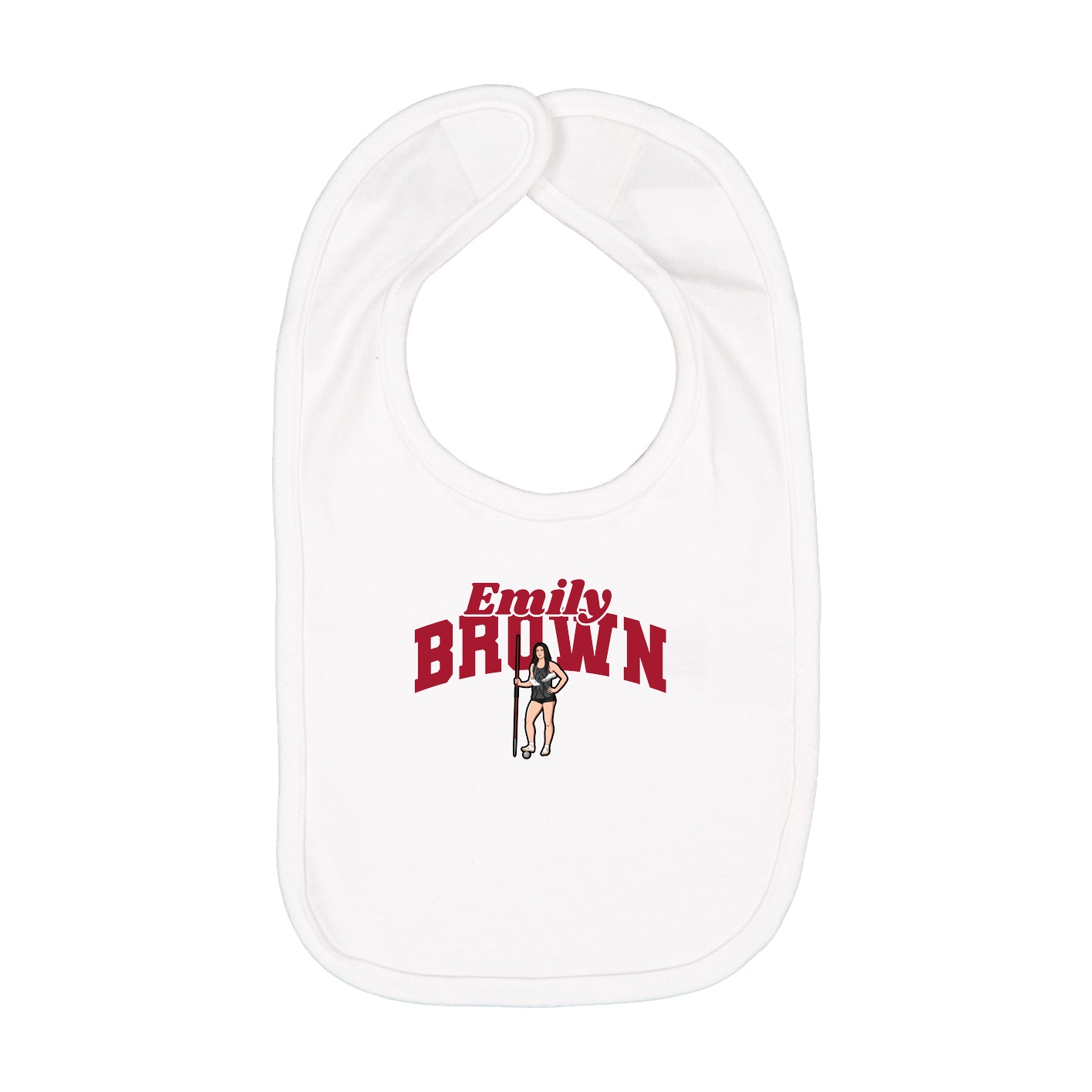 Infant Bib — Signature Arch in White