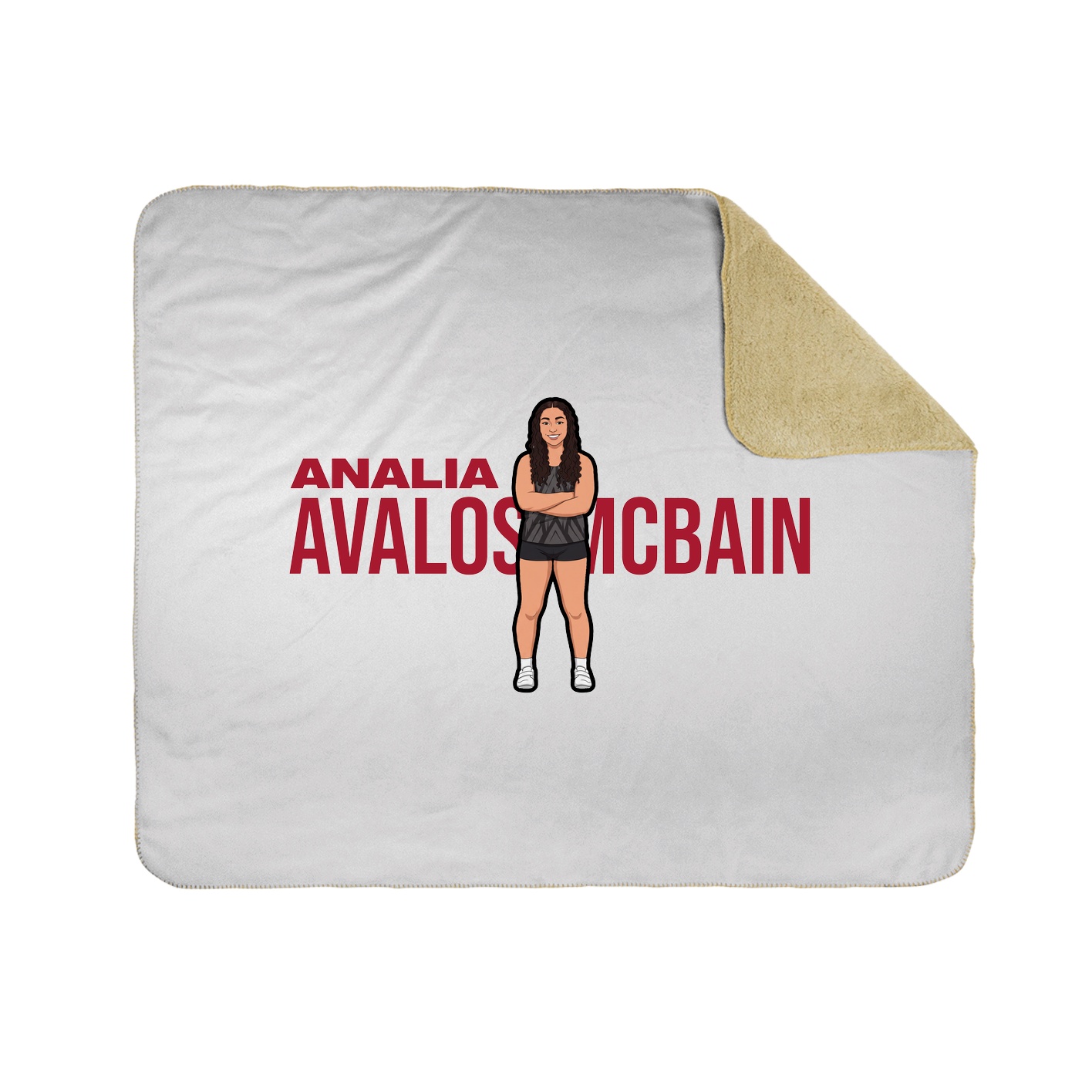Throw Blanket — Player Name in White