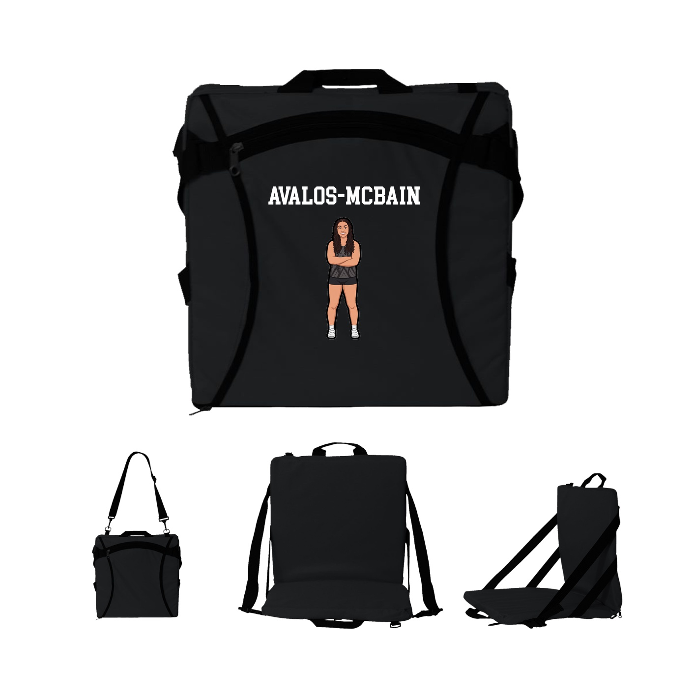 Folding Stadium Seat — Shirsey in Black