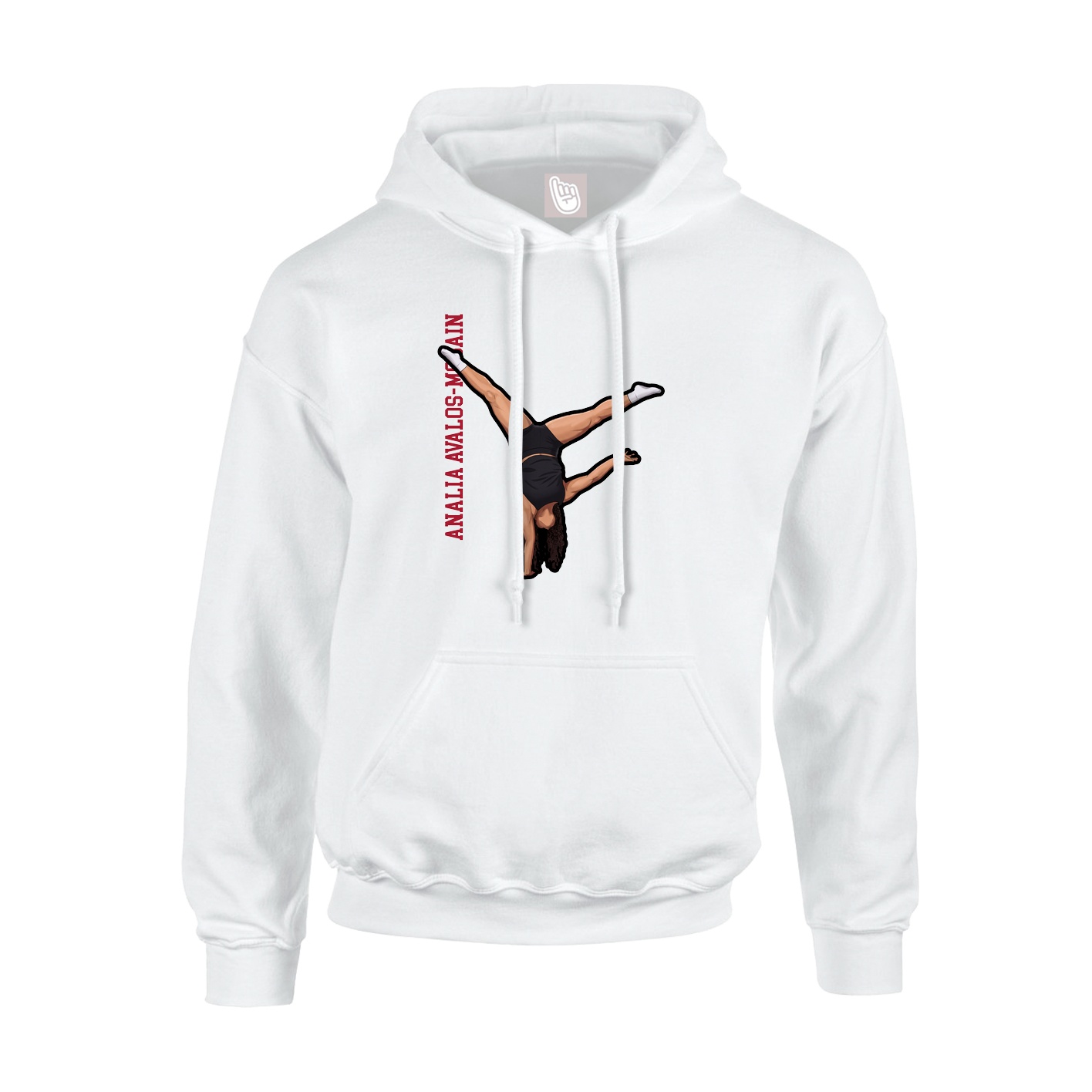 Hoodie — Name Vertical in White
