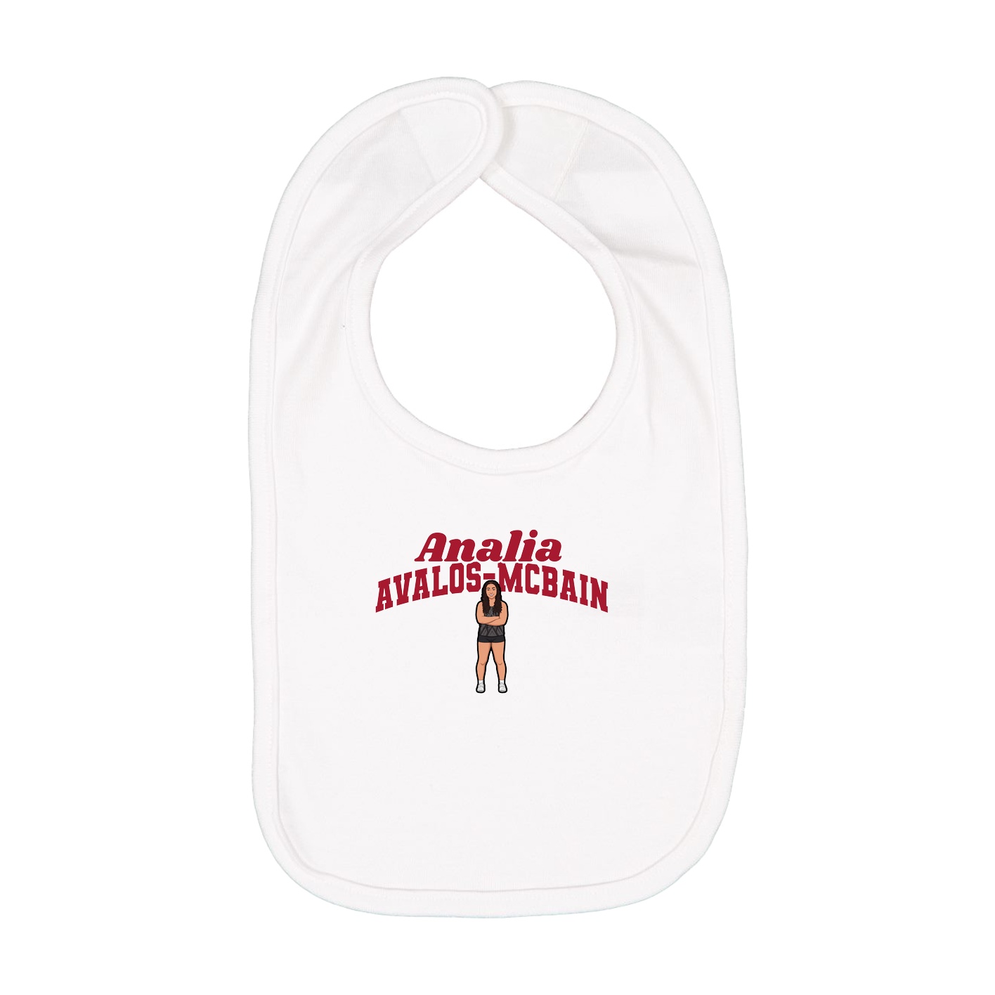 Infant Bib — Signature Arch in White