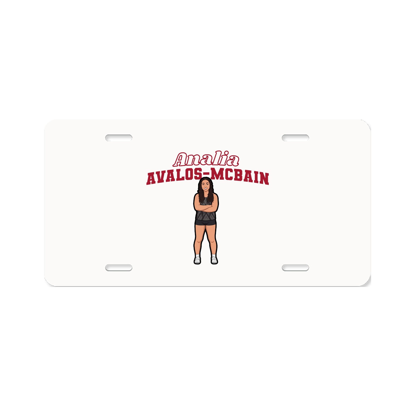 License Plate — Name Arch in Classic