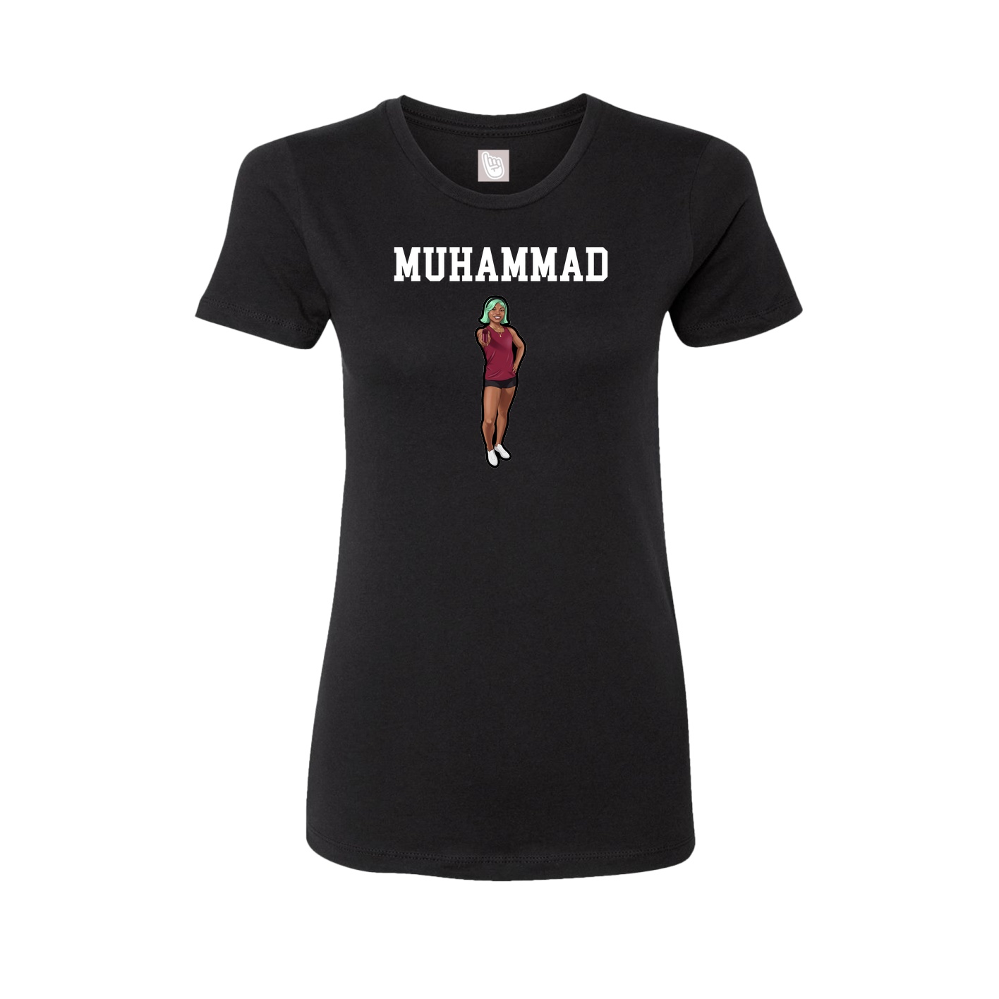 Fitted Women's Tee — Shirsey in Black