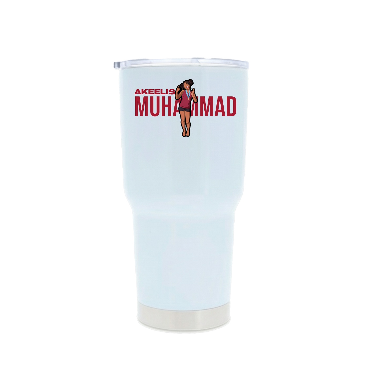 30oz Stainless Steel Tumbler — Player Name in White