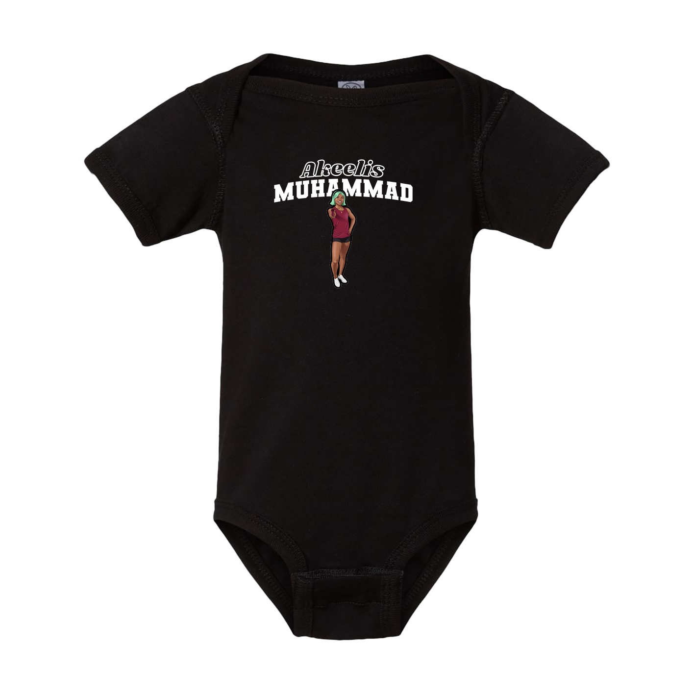 Baby Onesie — Name Arch in Black
