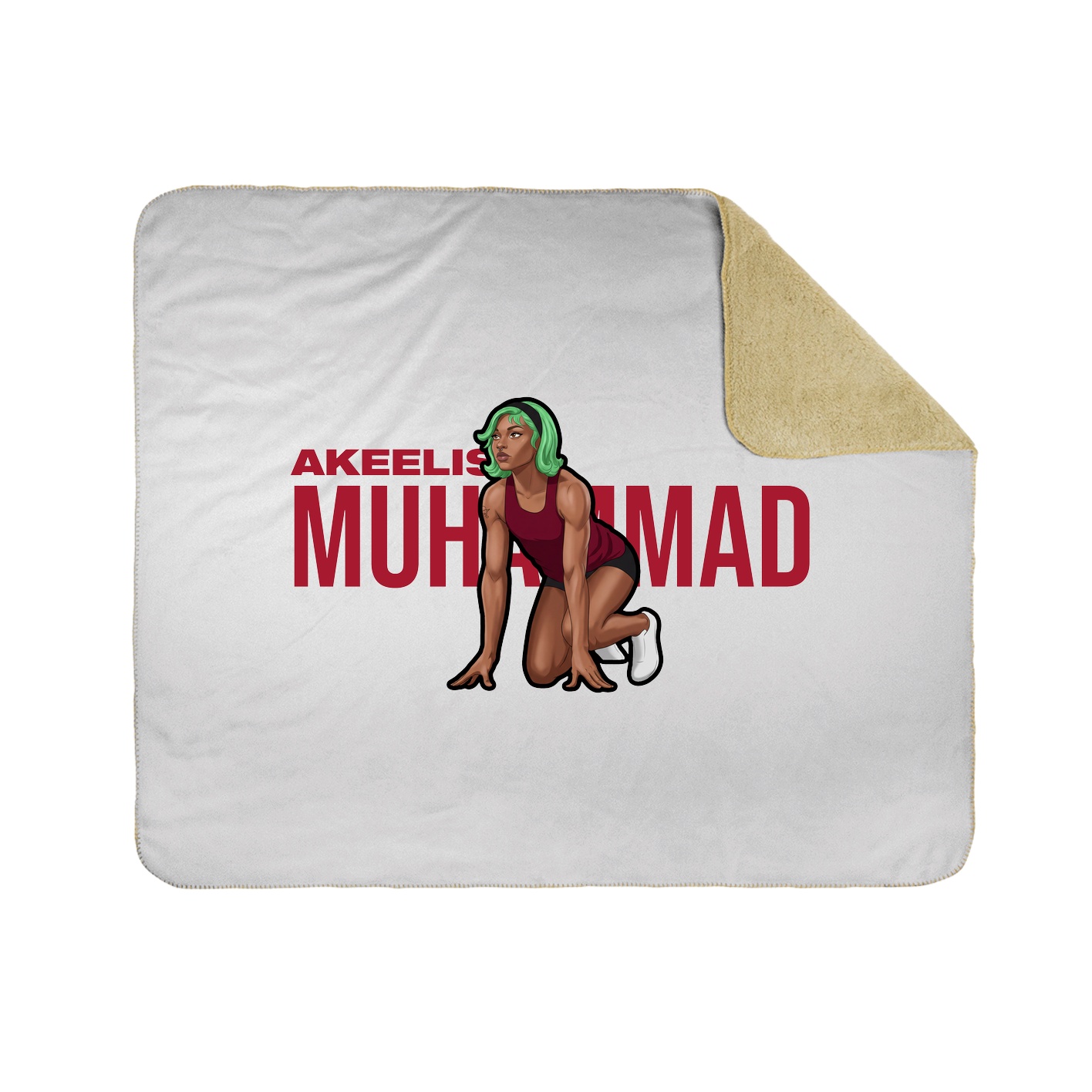 Throw Blanket — Player Name in White
