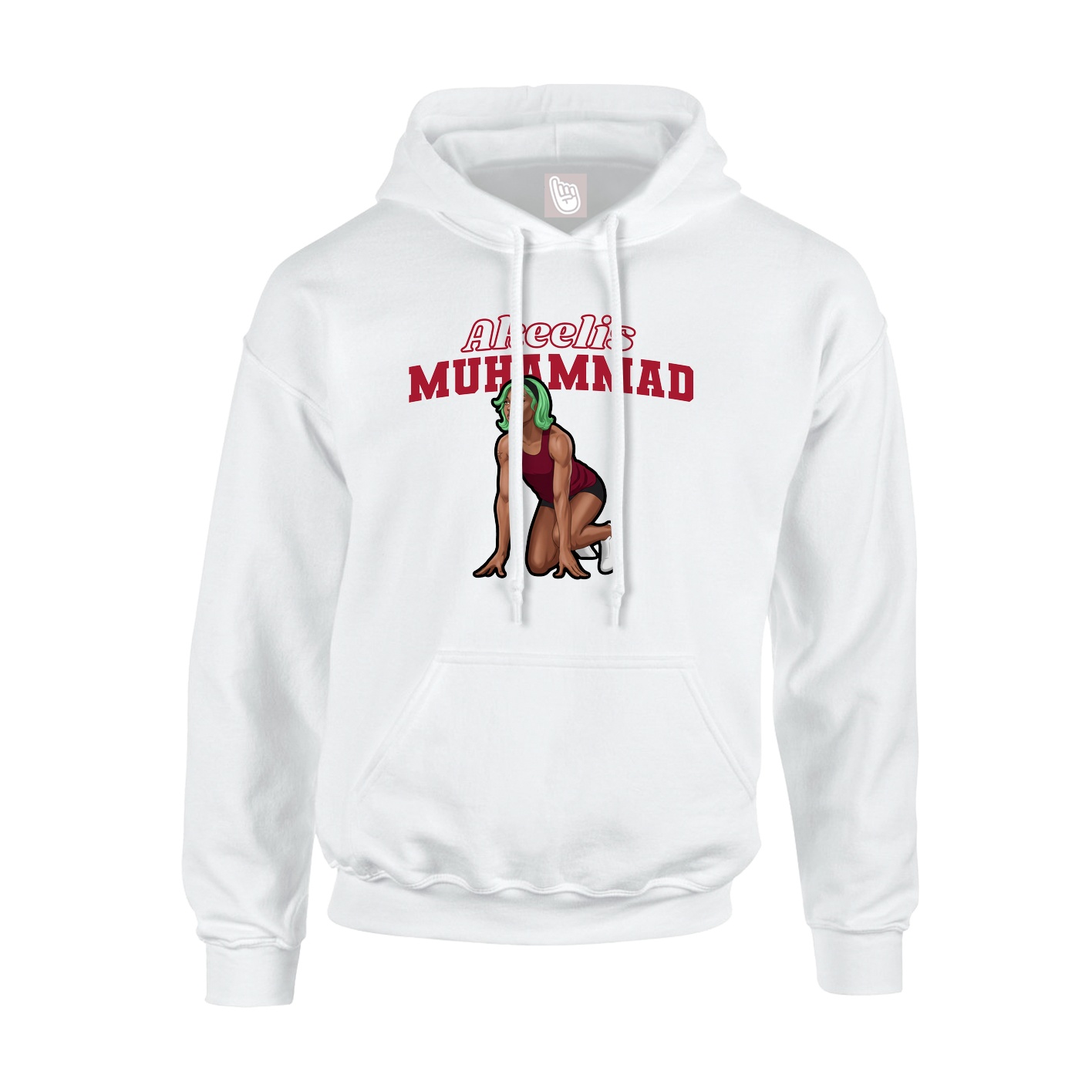 Hoodie — Name Arch in White