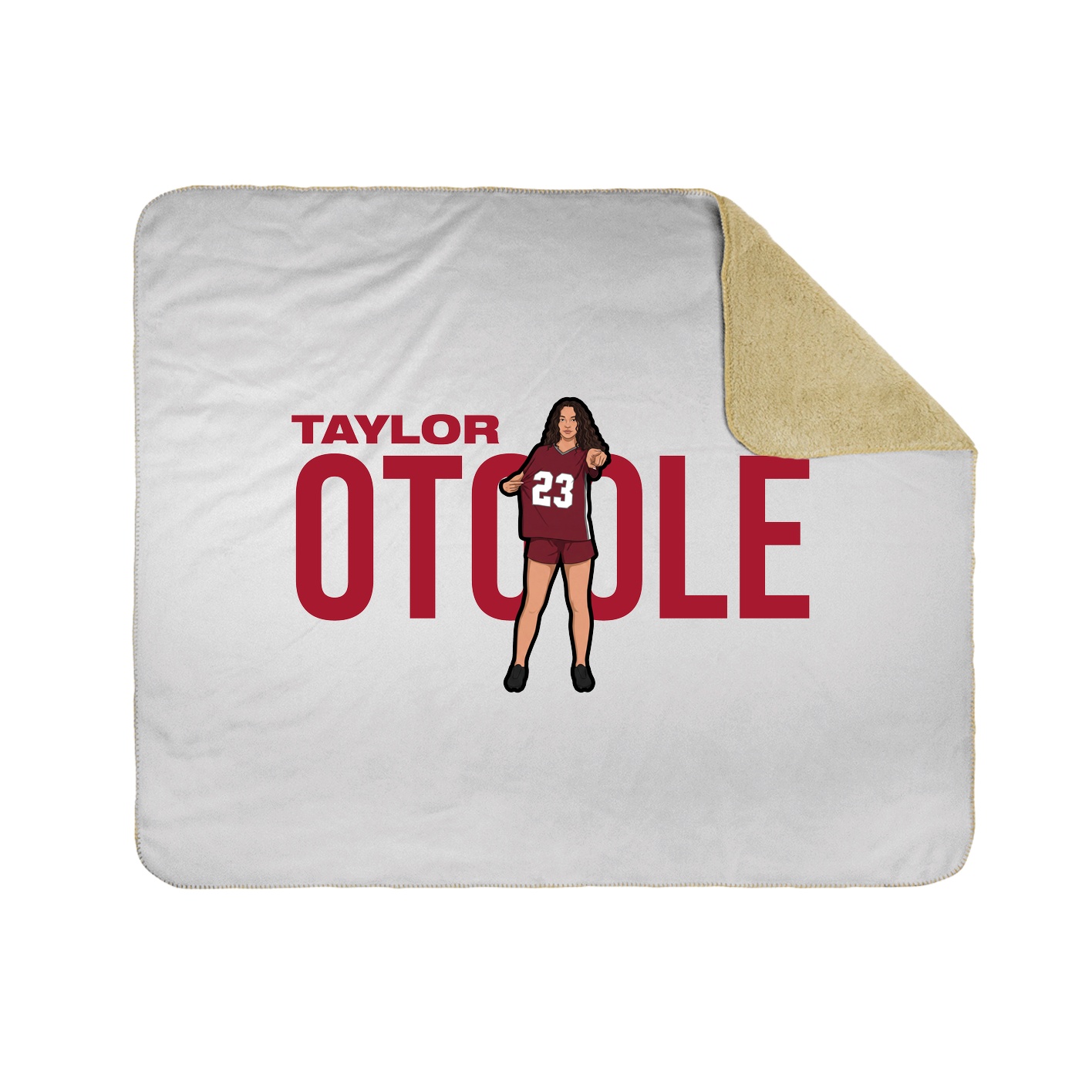 Throw Blanket — Player Name in White