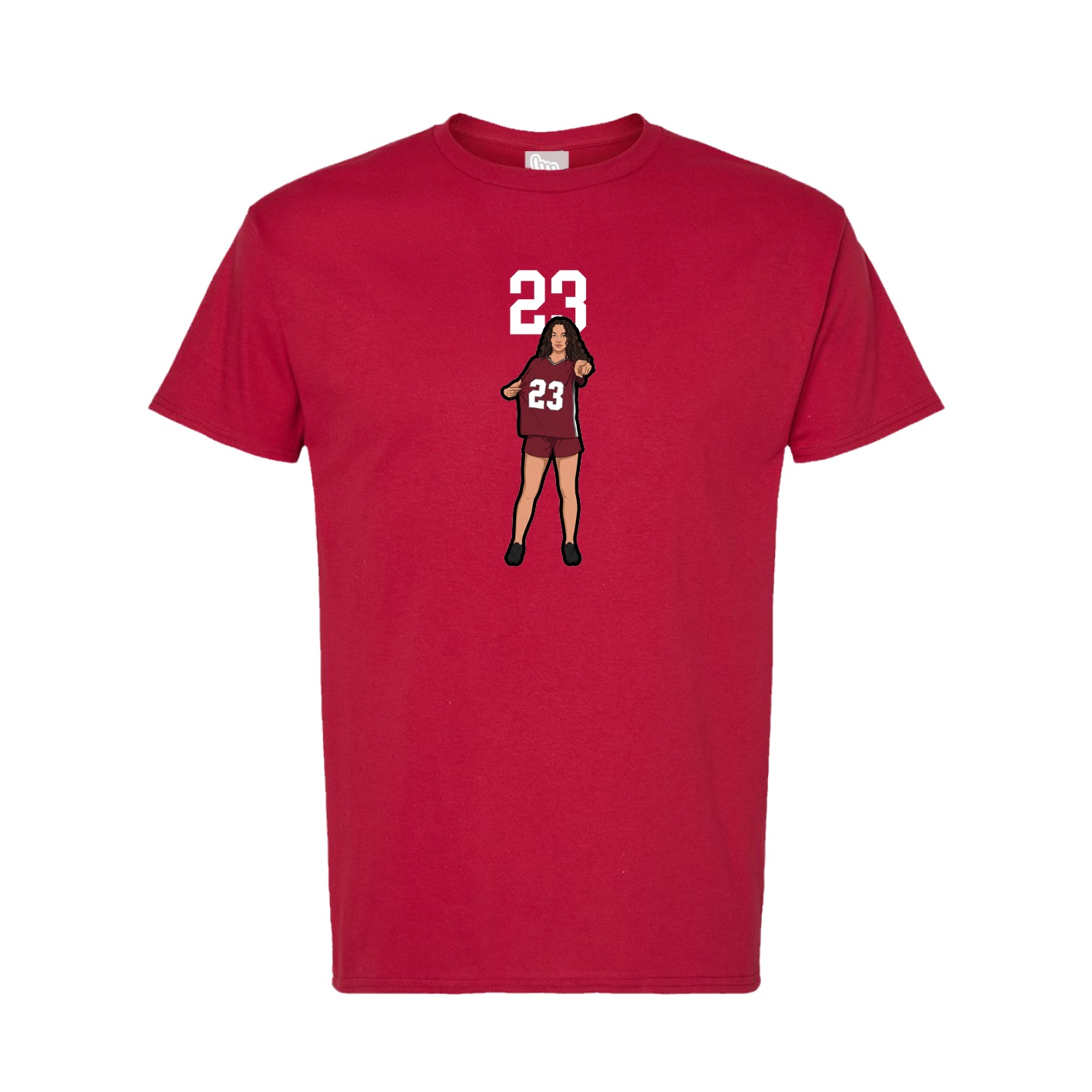 Tee — Number Top in Crimson