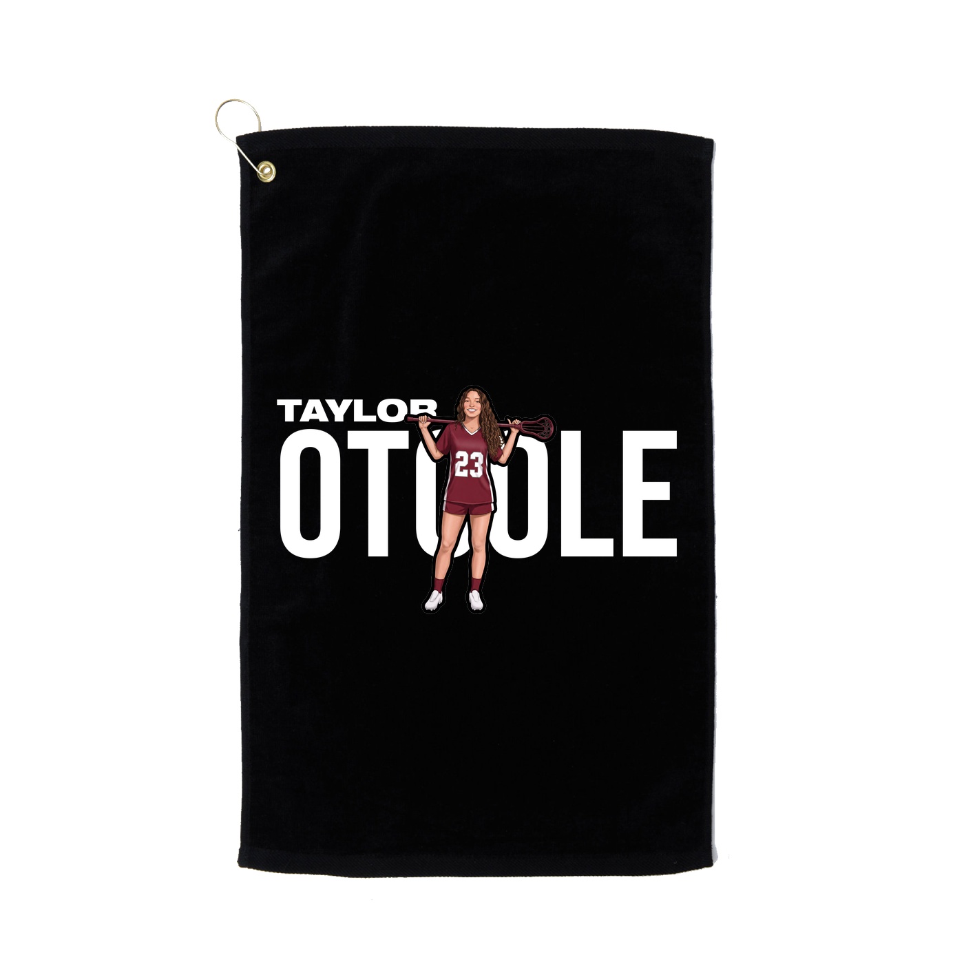 Golf Towel — Player Name in Black