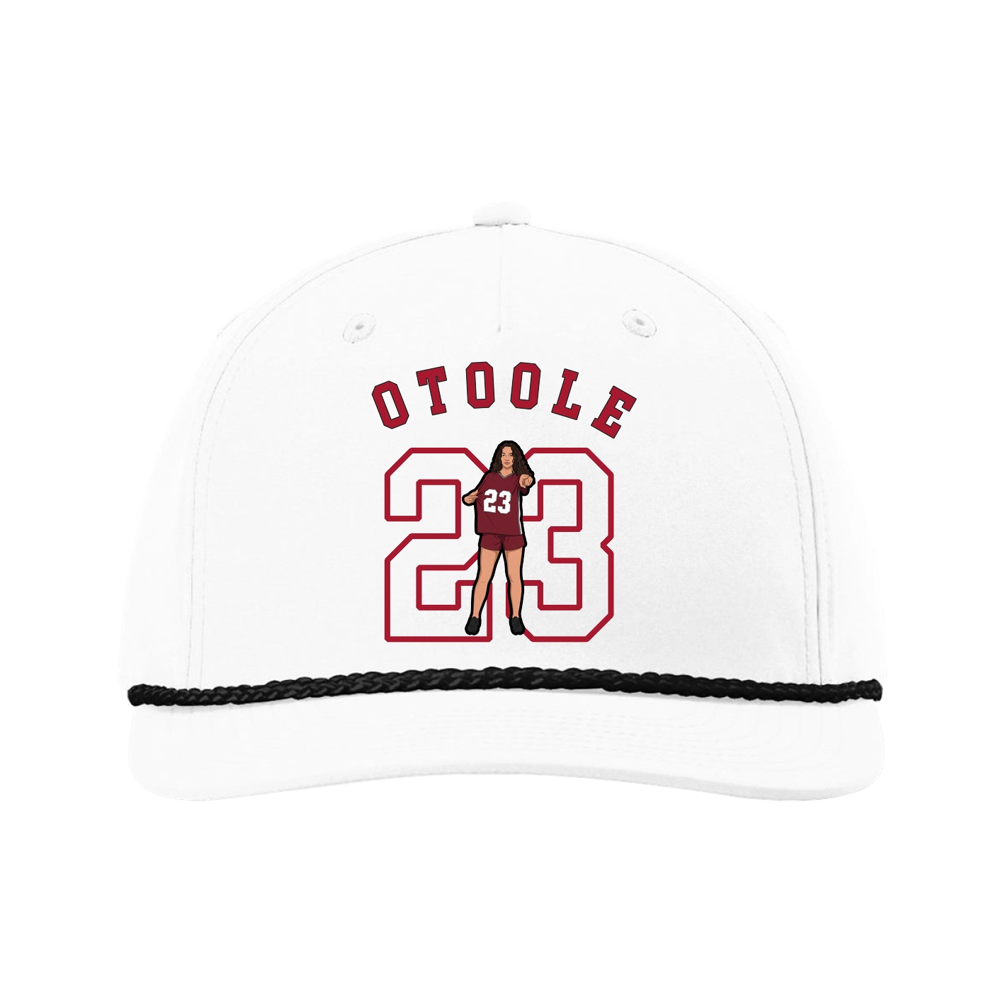 Five-Panel Classic Rope Cap — Shirsey Arch in White