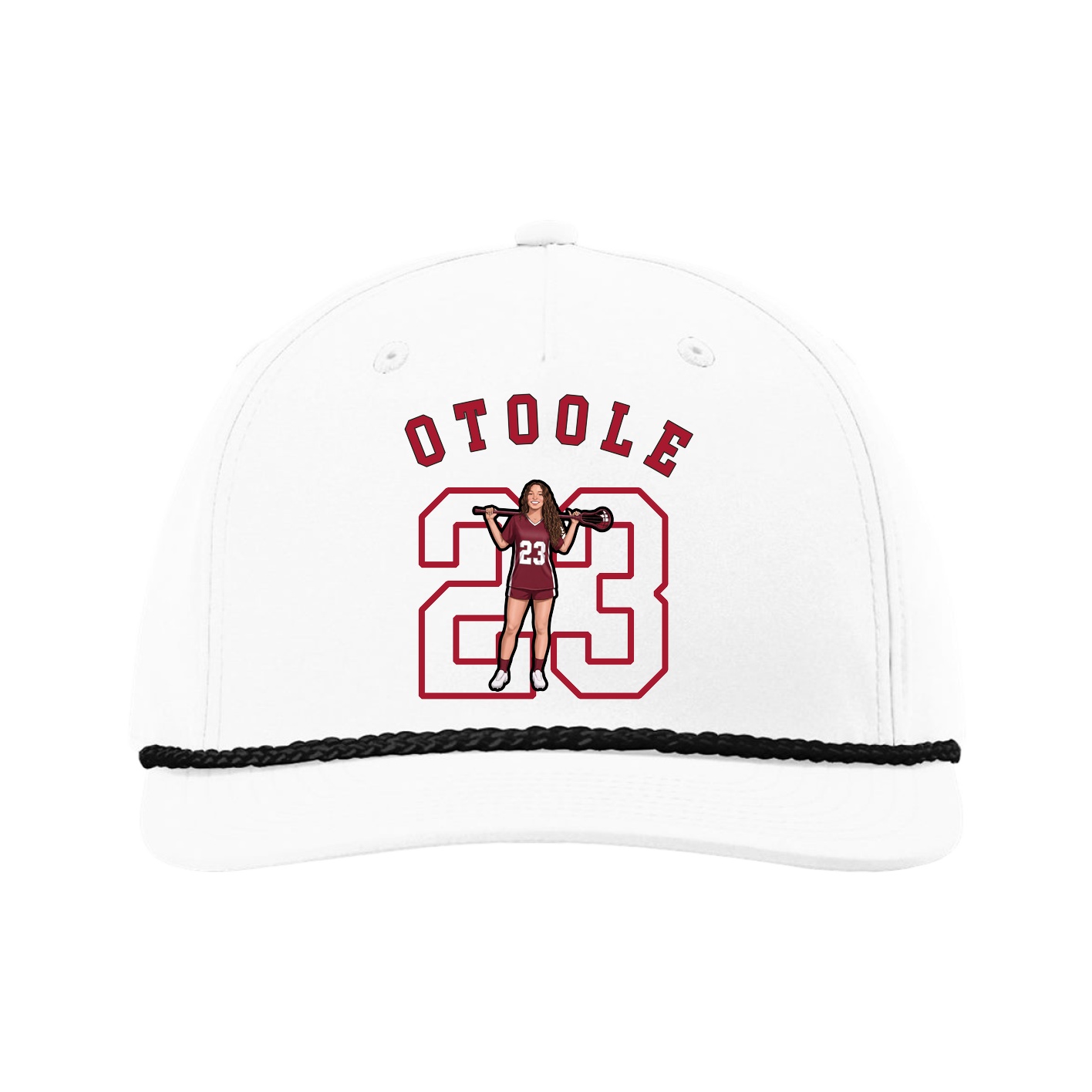 Five-Panel Classic Rope Cap — Shirsey Arch in White