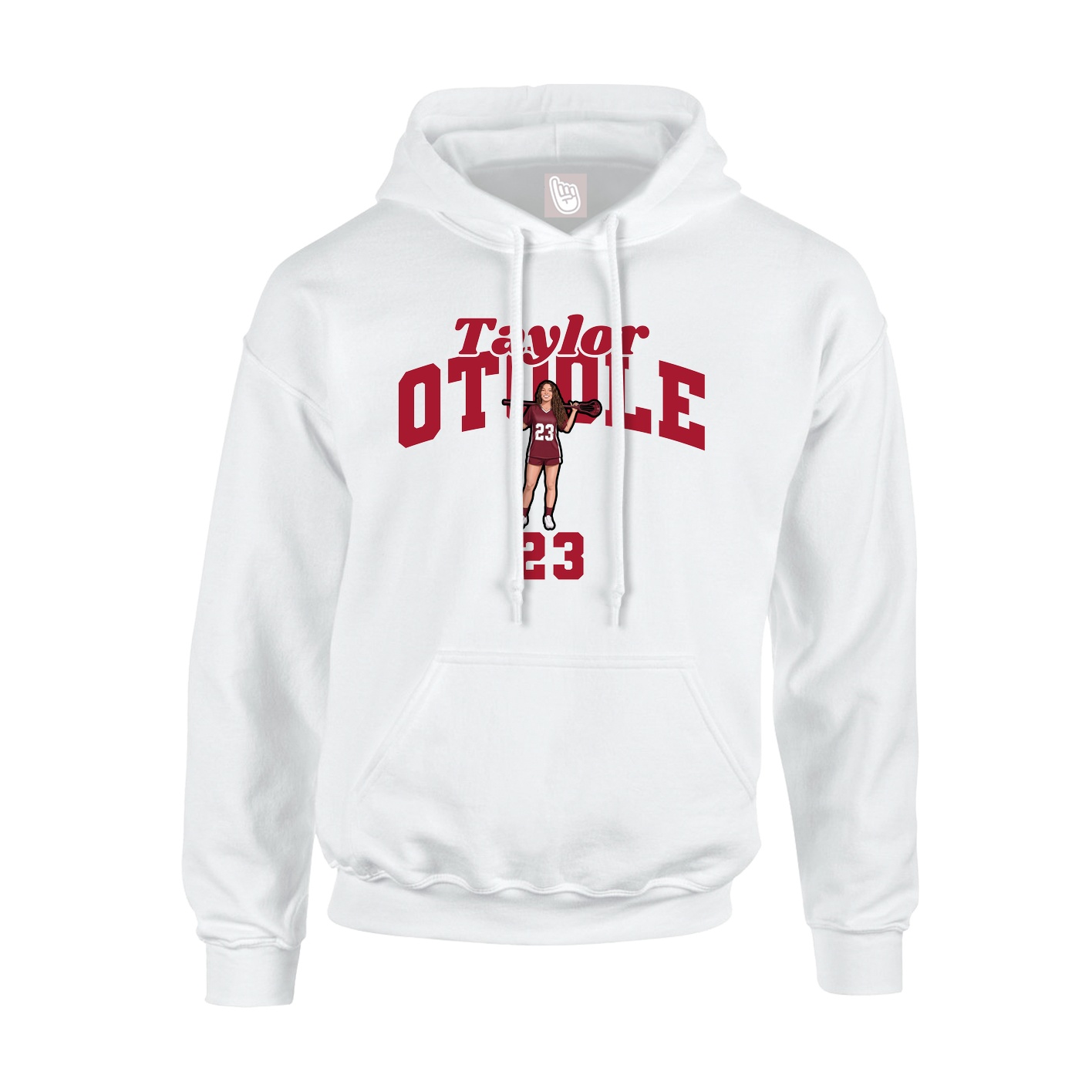 Youth Hoodie — Signature Arch in White
