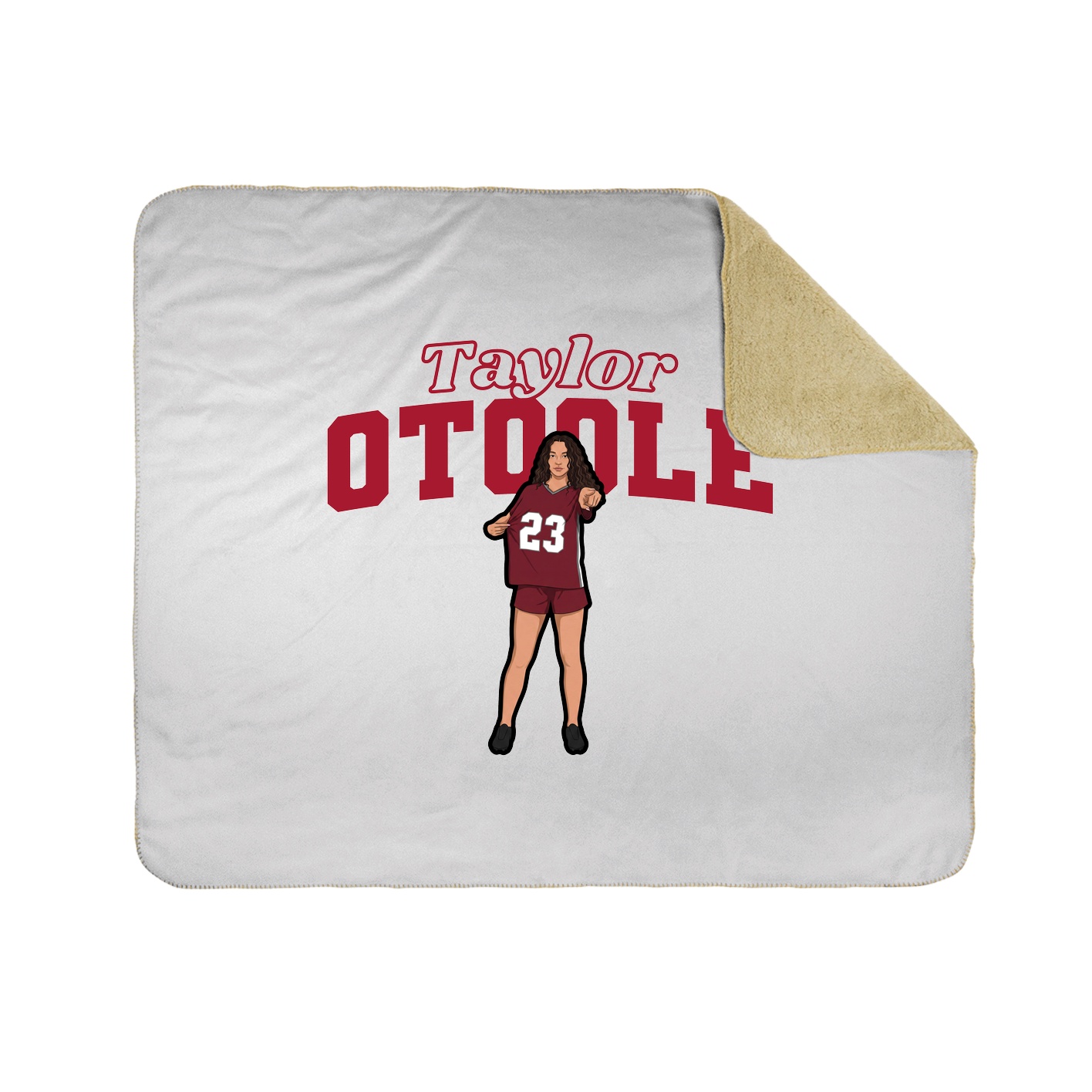Throw Blanket — Name Arch in White